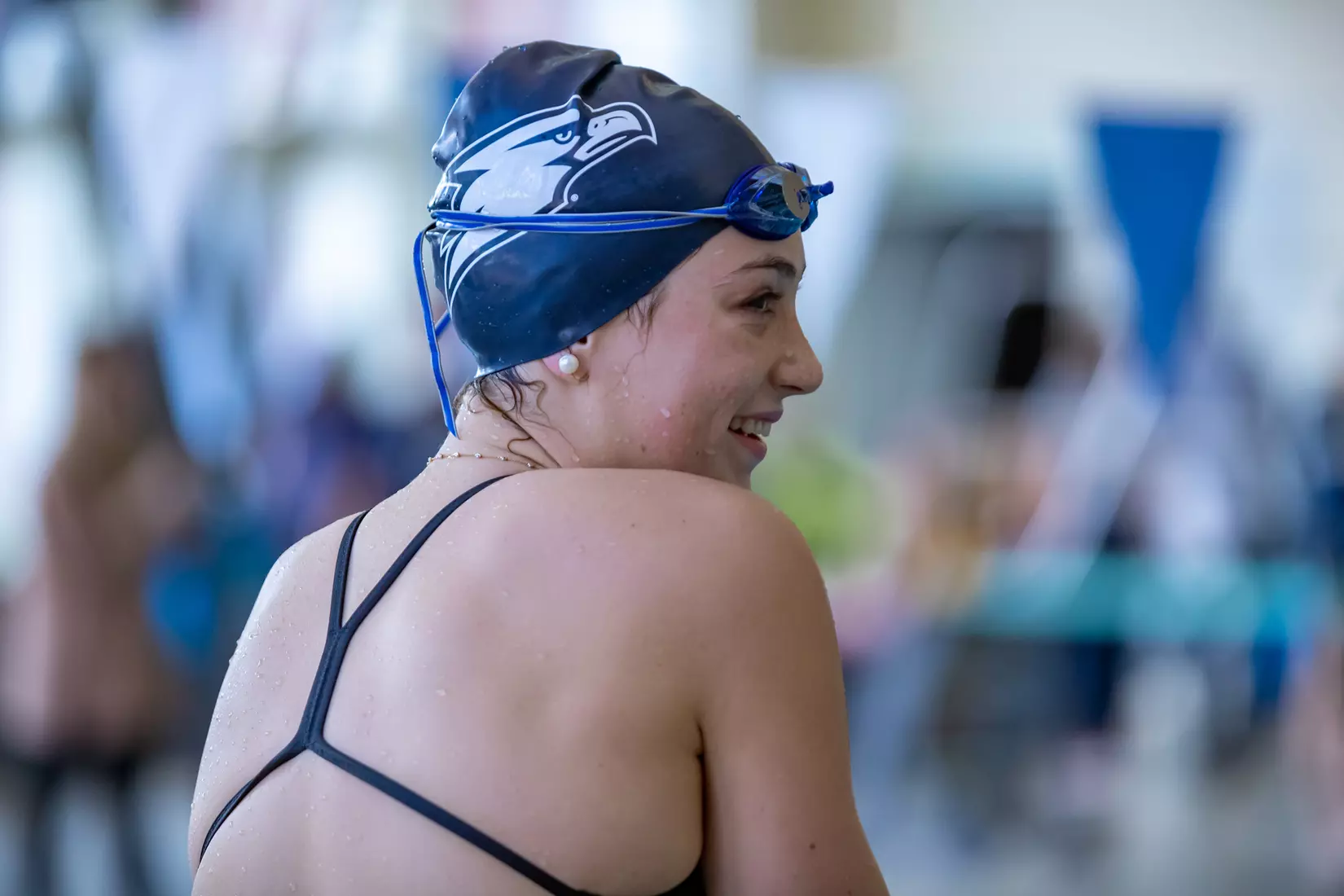 STATESBORO, GEORGIA - JANUARY 29: Georgia Southern Swimming & Diving plays host to the North Florida Ospreys and SCAD Bees at the RAC Pool on January 29, 2022 in Statesboro, Georgia