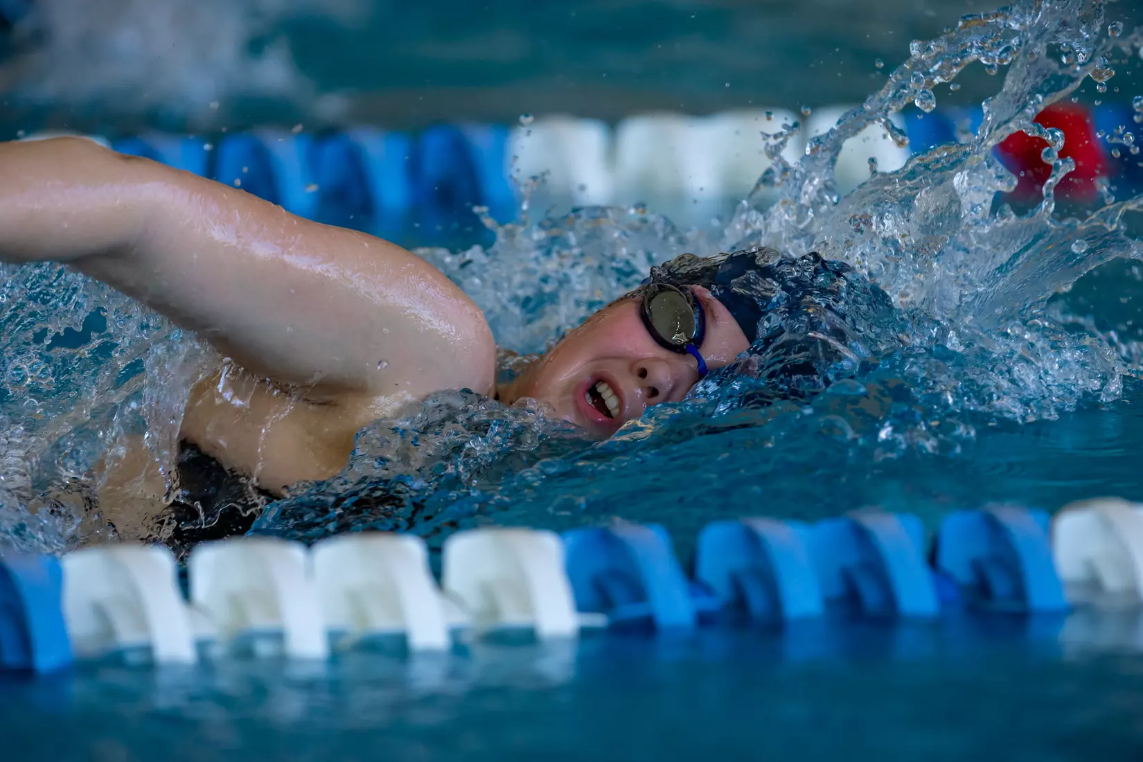 STATESBORO, GEORGIA - JANUARY 29: Georgia Southern Swimming & Diving plays host to the North Florida Ospreys and SCAD Bees at the RAC Pool on January 29, 2022 in Statesboro, Georgia