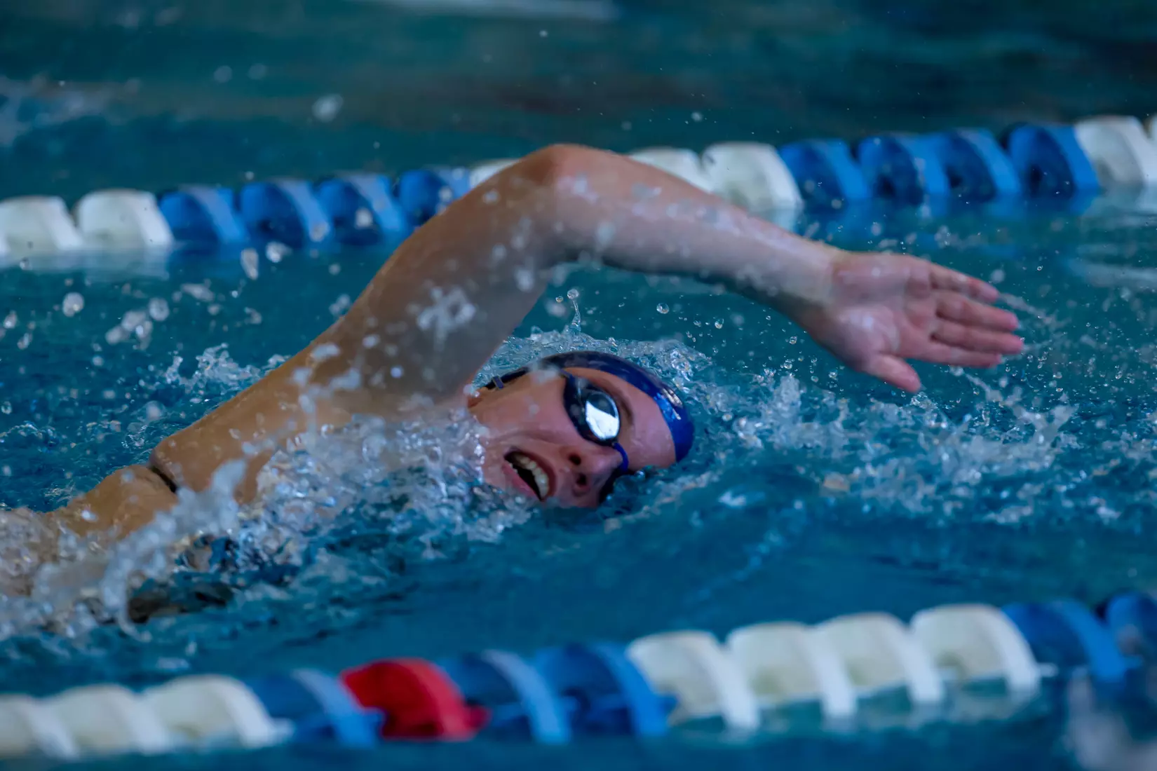 STATESBORO, GEORGIA - JANUARY 29: Georgia Southern Swimming & Diving plays host to the North Florida Ospreys and SCAD Bees at the RAC Pool on January 29, 2022 in Statesboro, Georgia