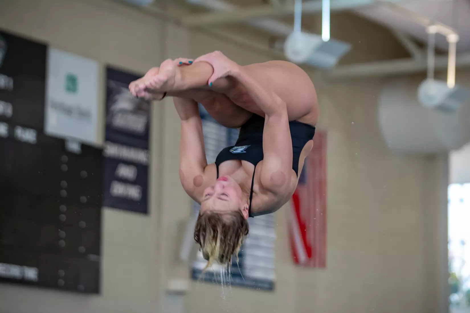 STATESBORO, GEORGIA - JANUARY 29: Georgia Southern Swimming & Diving plays host to the North Florida Ospreys and SCAD Bees at the RAC Pool on January 29, 2022 in Statesboro, Georgia