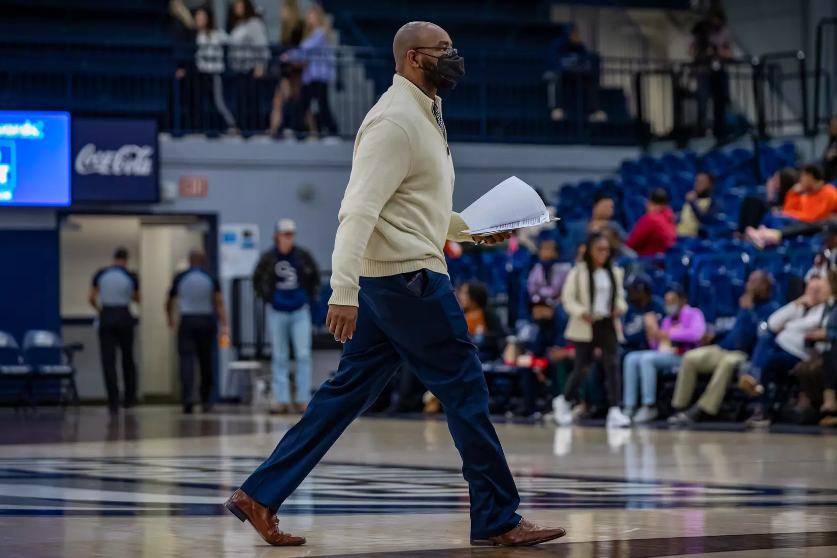 STATESBORO, GEORGIA - JANUARY 13: Georgia Southern Women’s Basketball faces the Texas State Bobcats at Hanner Fieldhouse on January 13, 2022 in Statesboro, Georgia