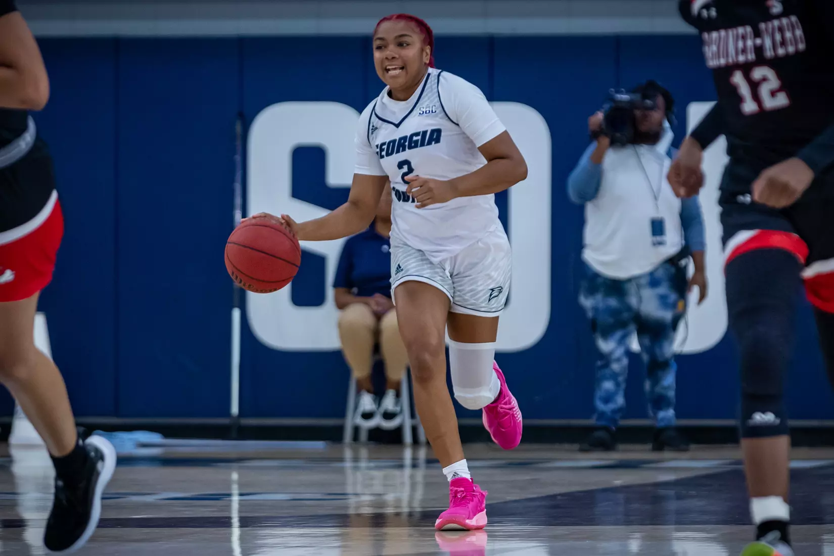 STATESBORO, GEORGIA - DECEMBER 11: Georgia Southern Women’s Basketball faces the Gardner-Webb Bulldogs at Hanner Fieldhouse on December 11, 2021 in Statesboro, Georgia