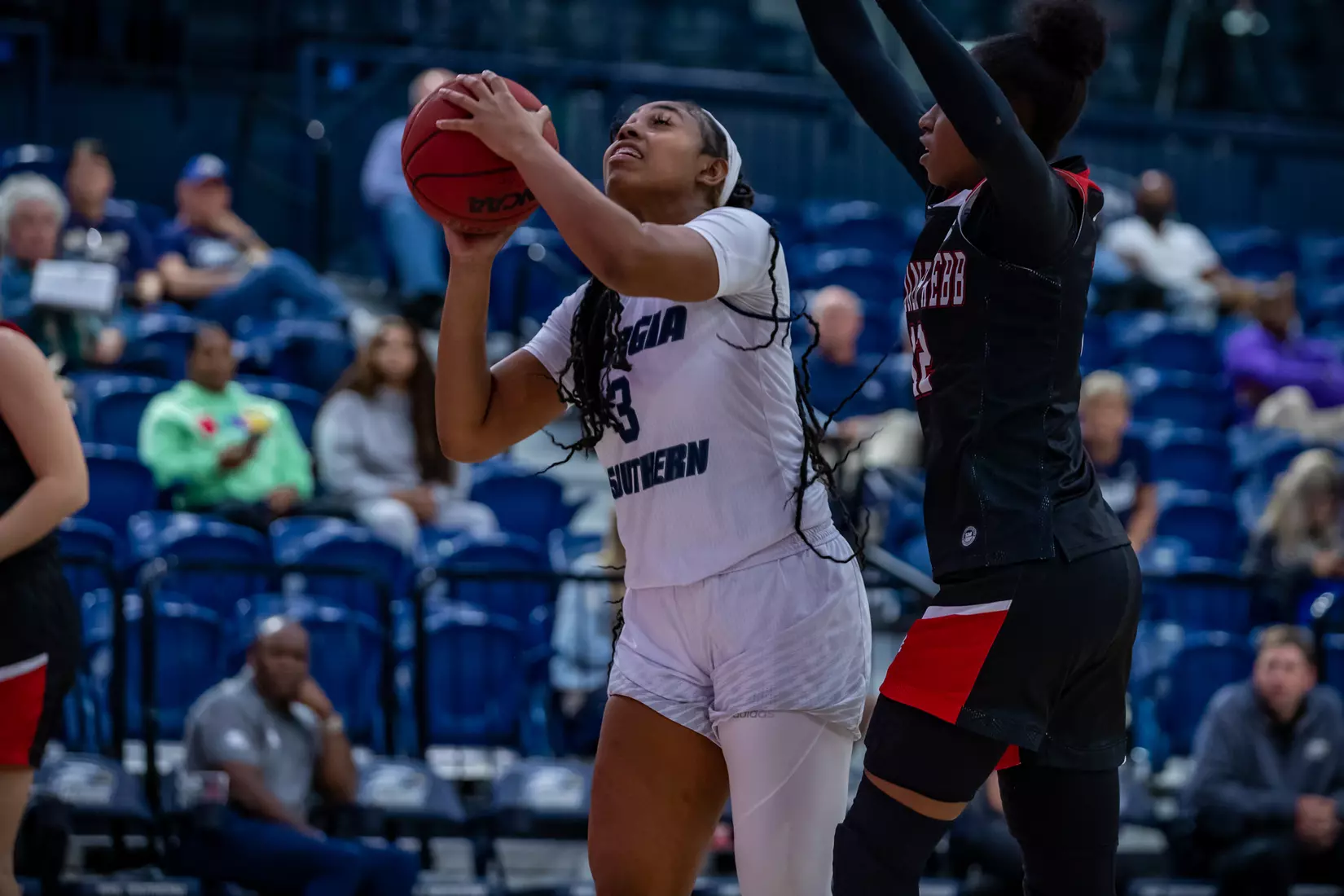 STATESBORO, GEORGIA - DECEMBER 11: Georgia Southern Women’s Basketball faces the Gardner-Webb Bulldogs at Hanner Fieldhouse on December 11, 2021 in Statesboro, Georgia