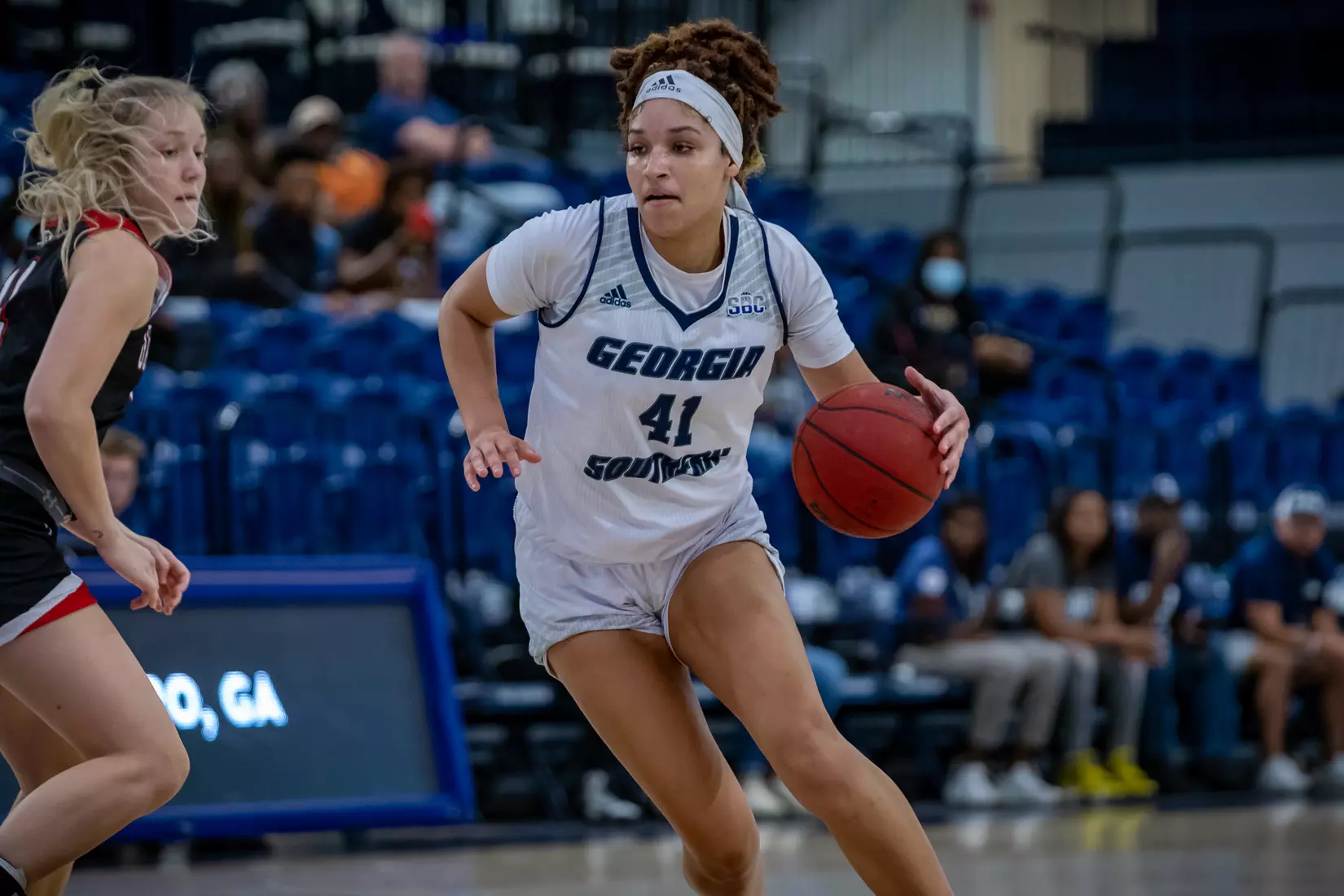STATESBORO, GEORGIA - DECEMBER 11: Georgia Southern Women’s Basketball faces the Gardner-Webb Bulldogs at Hanner Fieldhouse on December 11, 2021 in Statesboro, Georgia