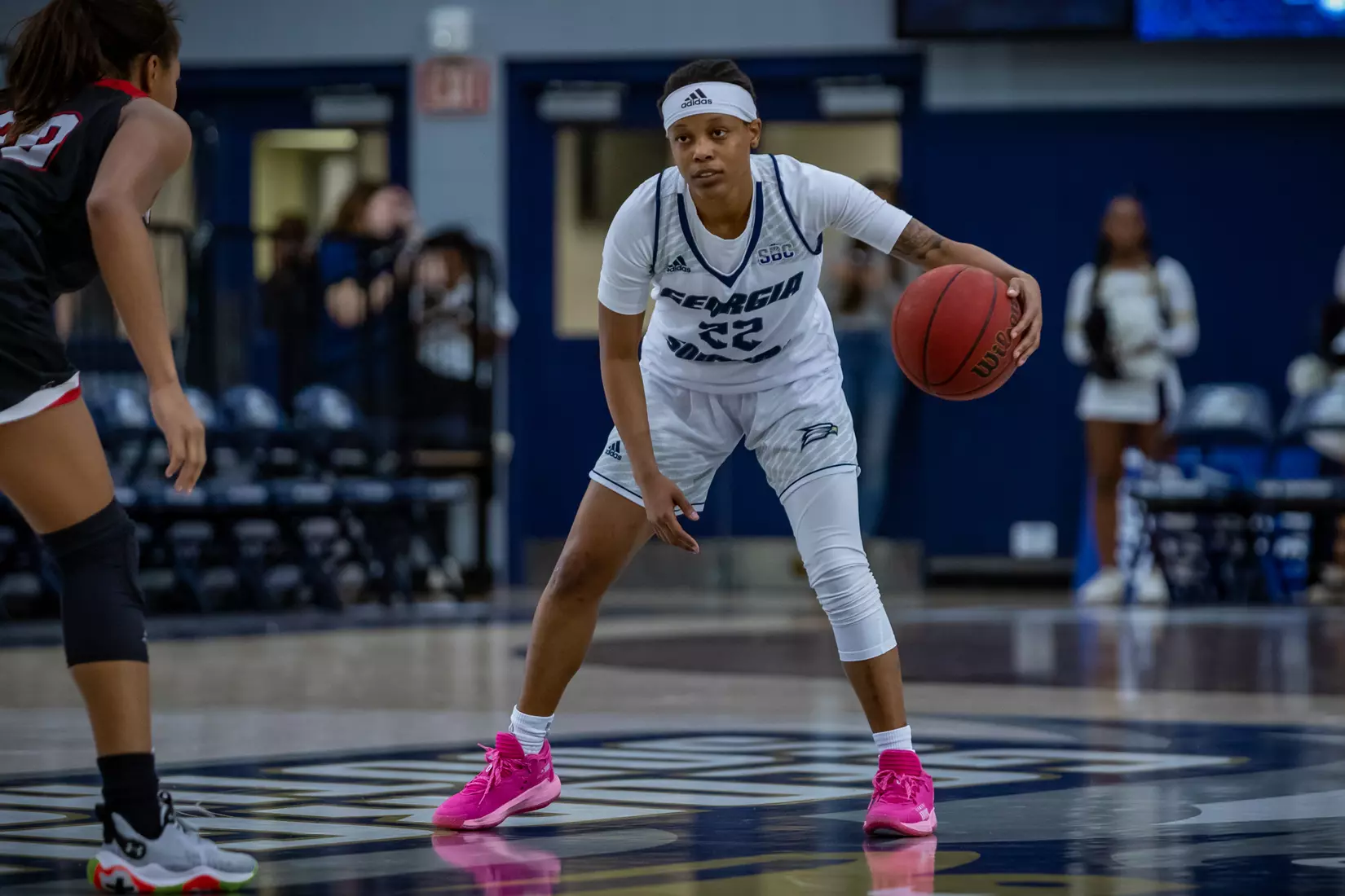 STATESBORO, GEORGIA - DECEMBER 11: Georgia Southern Women’s Basketball faces the Gardner-Webb Bulldogs at Hanner Fieldhouse on December 11, 2021 in Statesboro, Georgia
