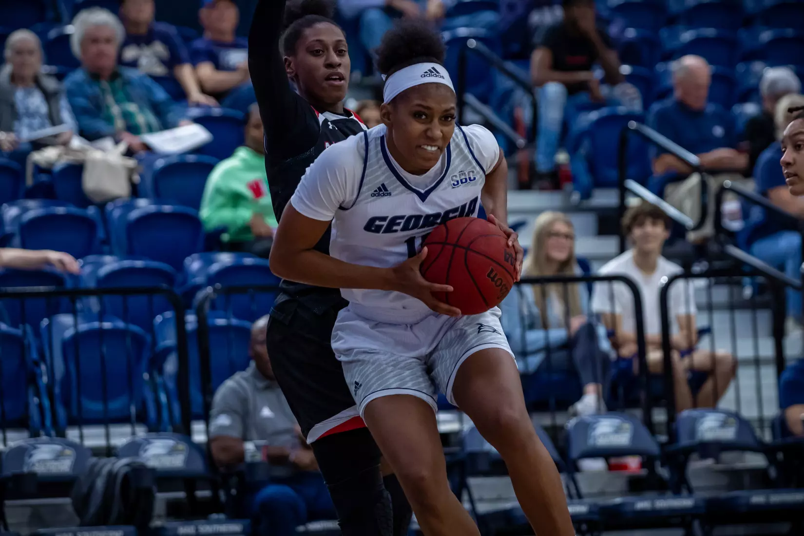 STATESBORO, GEORGIA - DECEMBER 11: Georgia Southern Women’s Basketball faces the Gardner-Webb Bulldogs at Hanner Fieldhouse on December 11, 2021 in Statesboro, Georgia