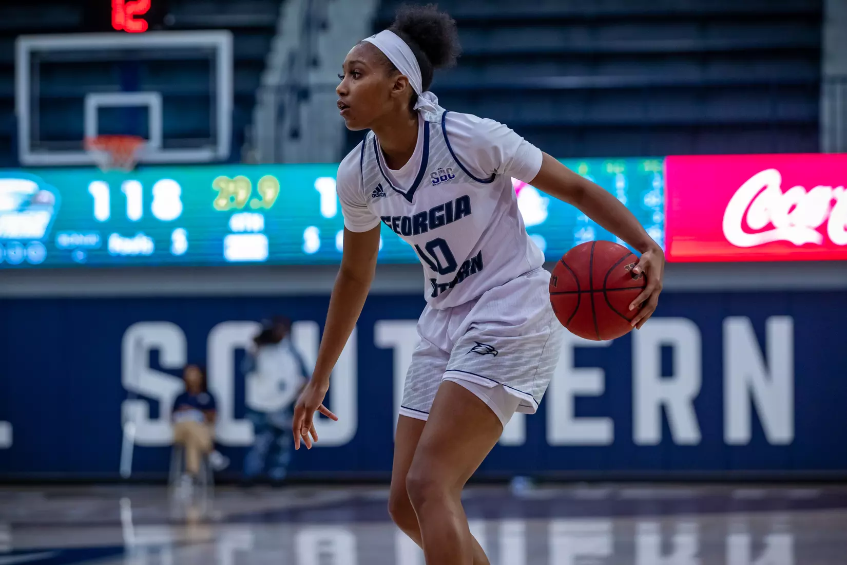 STATESBORO, GEORGIA - DECEMBER 11: Georgia Southern Women’s Basketball faces the Gardner-Webb Bulldogs at Hanner Fieldhouse on December 11, 2021 in Statesboro, Georgia