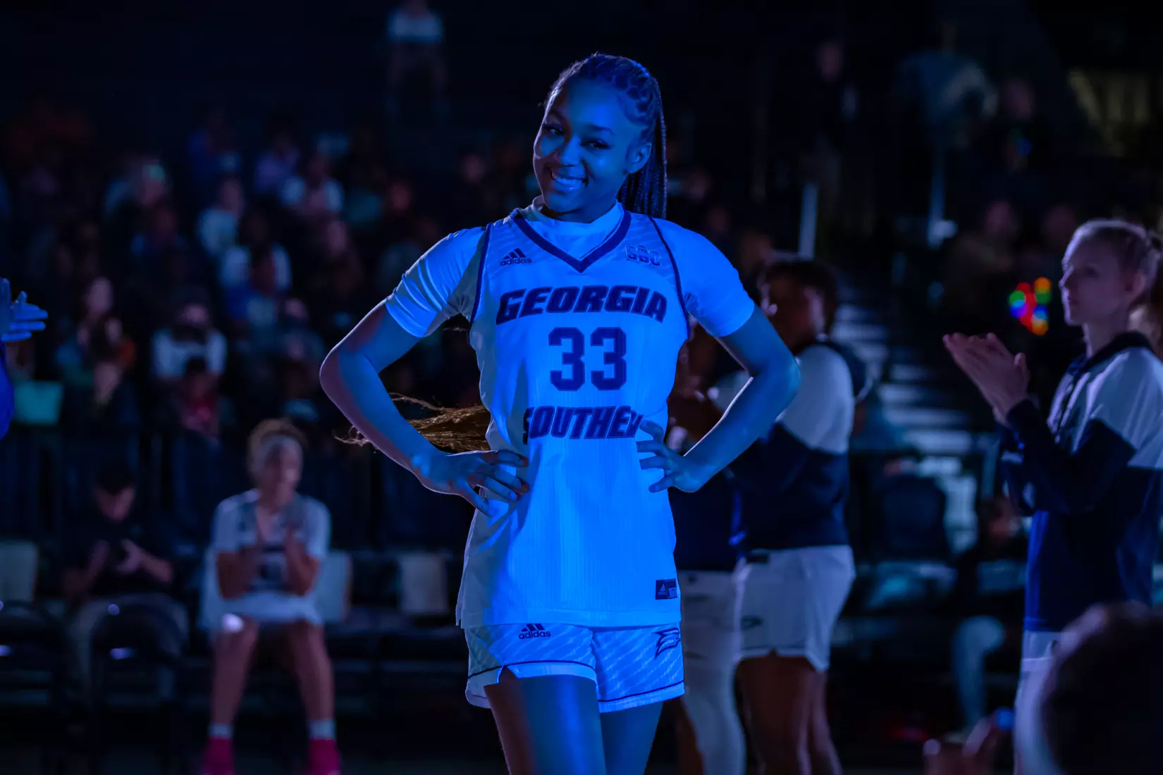 STATESBORO, GEORGIA - DECEMBER 13: Georgia Southern Women’s Basketball faces the Carver College Cougars at Hanner Fieldhouse on December 13, 2021 in Statesboro, Georgia