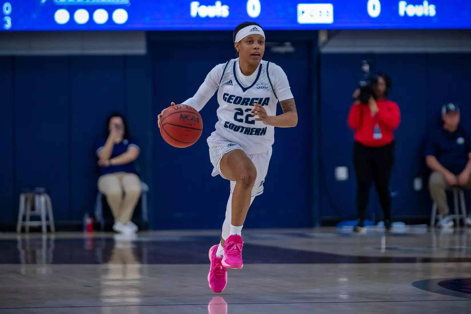 STATESBORO, GEORGIA - DECEMBER 13: Georgia Southern Women’s Basketball faces the Carver College Cougars at Hanner Fieldhouse on December 13, 2021 in Statesboro, Georgia