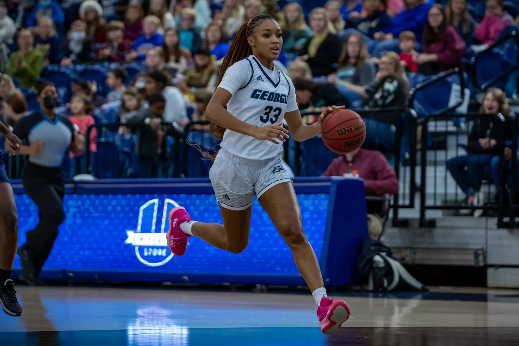 STATESBORO, GEORGIA - DECEMBER 13: Georgia Southern Women’s Basketball faces the Carver College Cougars at Hanner Fieldhouse on December 13, 2021 in Statesboro, Georgia