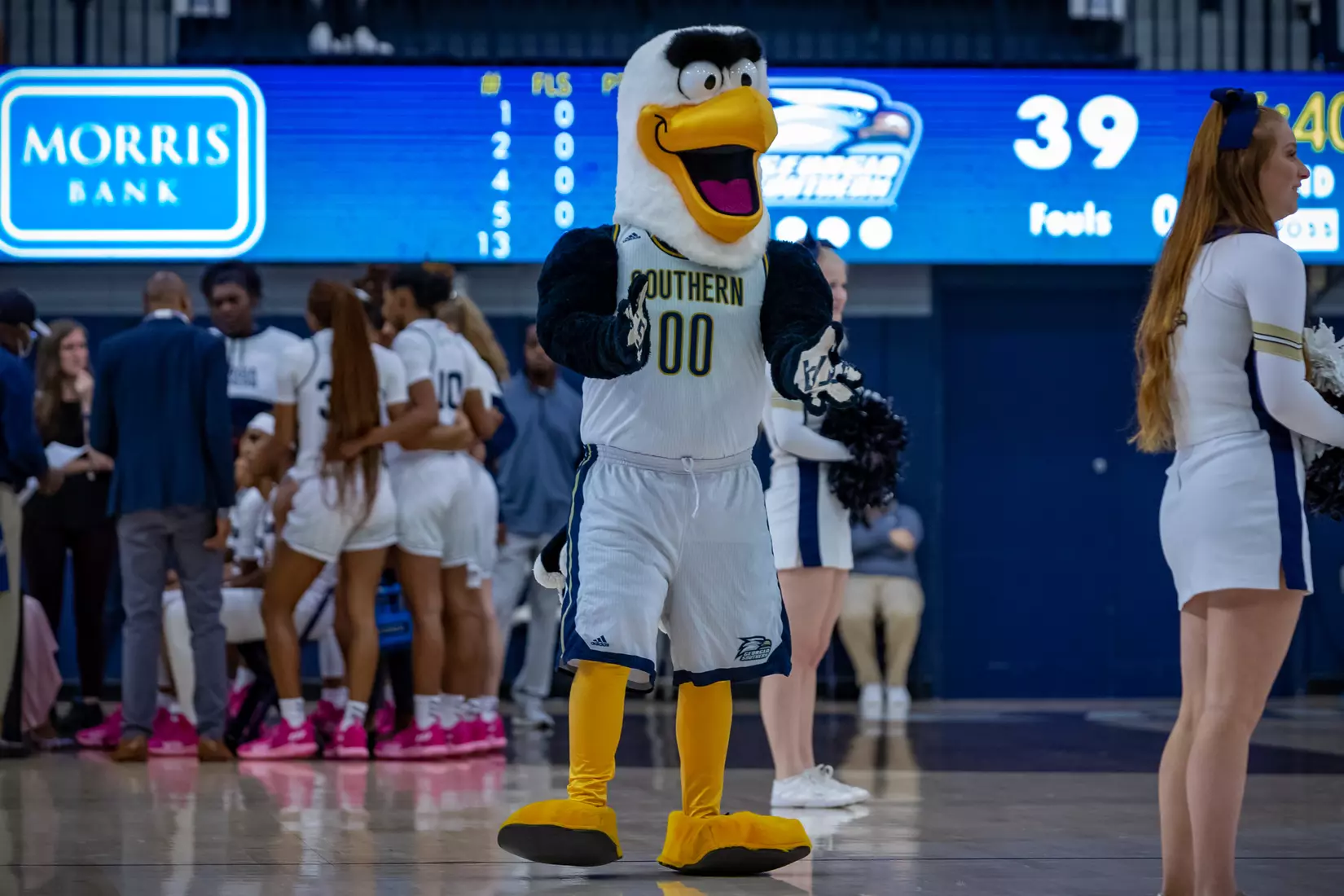 STATESBORO, GEORGIA - DECEMBER 13: Georgia Southern Women’s Basketball faces the Carver College Cougars at Hanner Fieldhouse on December 13, 2021 in Statesboro, Georgia