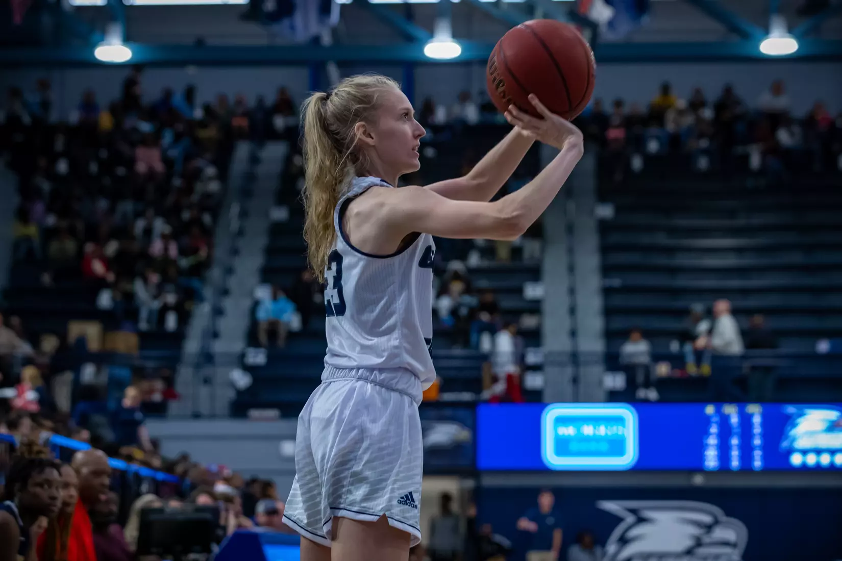 STATESBORO, GEORGIA - DECEMBER 13: Georgia Southern Women’s Basketball faces the Carver College Cougars at Hanner Fieldhouse on December 13, 2021 in Statesboro, Georgia