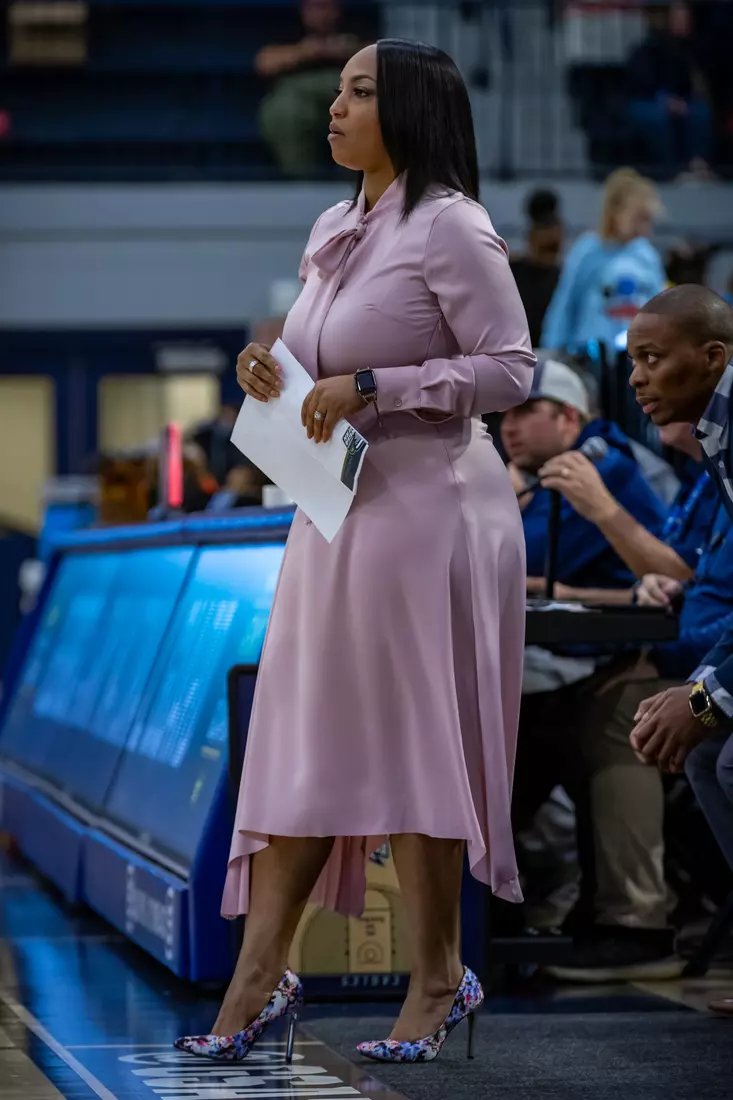 STATESBORO, GEORGIA - DECEMBER 13: Georgia Southern Women’s Basketball faces the Carver College Cougars at Hanner Fieldhouse on December 13, 2021 in Statesboro, Georgia