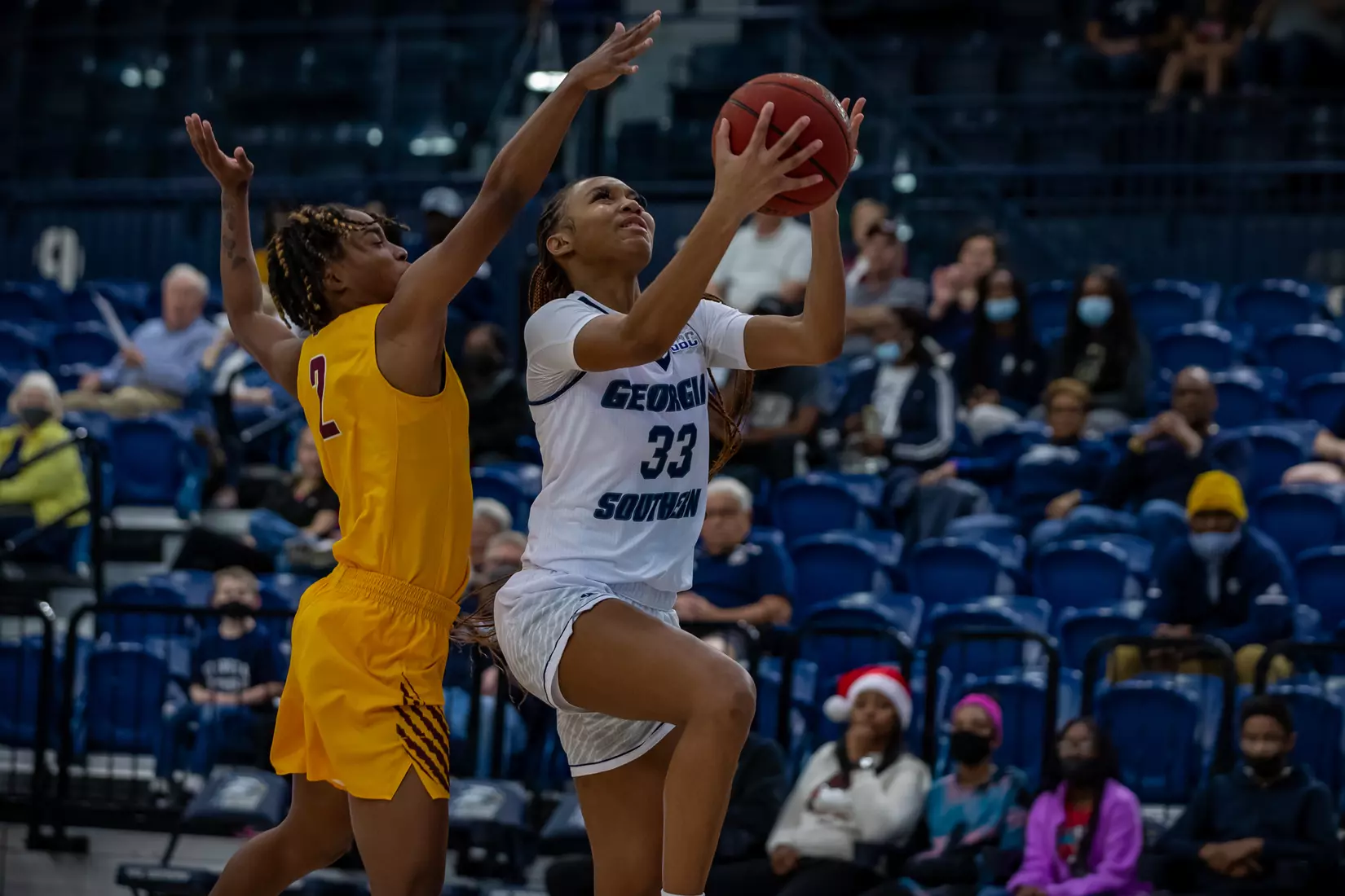 STATESBORO, GEORGIA - DECEMBER 19: Georgia Southern Women’s Basketball faces the Bethune-Cookman Wildcats at Hanner Fieldhouse on December 19, 2021 in Statesboro, Georgia