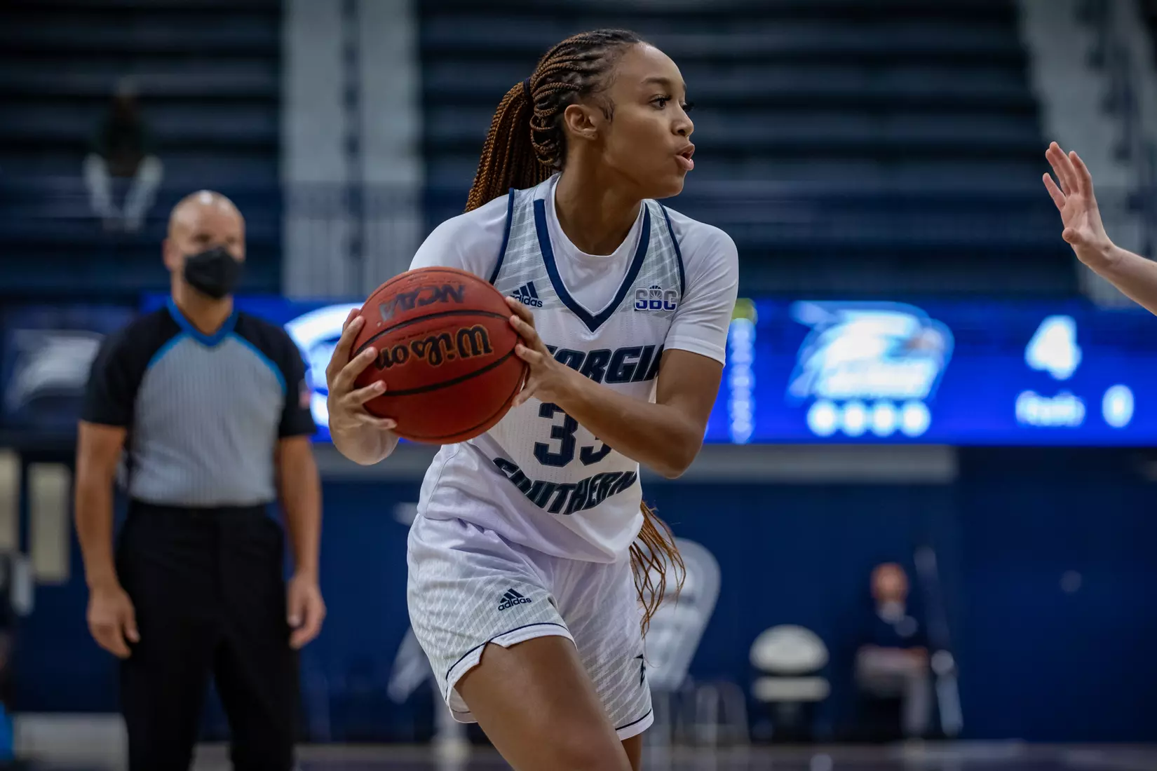 STATESBORO, GEORGIA - DECEMBER 19: Georgia Southern Women’s Basketball faces the Bethune-Cookman Wildcats at Hanner Fieldhouse on December 19, 2021 in Statesboro, Georgia