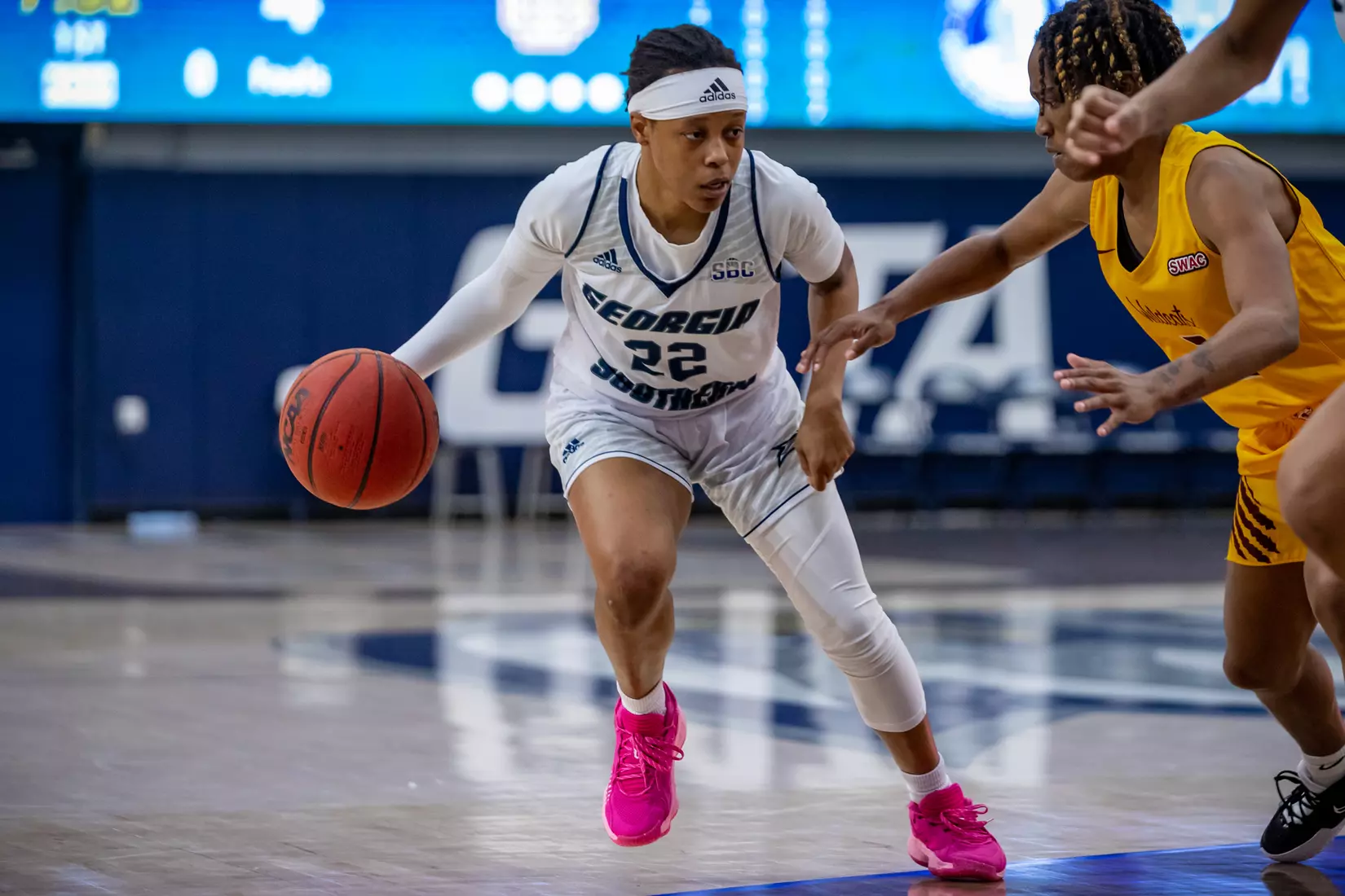 STATESBORO, GEORGIA - DECEMBER 19: Georgia Southern Women’s Basketball faces the Bethune-Cookman Wildcats at Hanner Fieldhouse on December 19, 2021 in Statesboro, Georgia