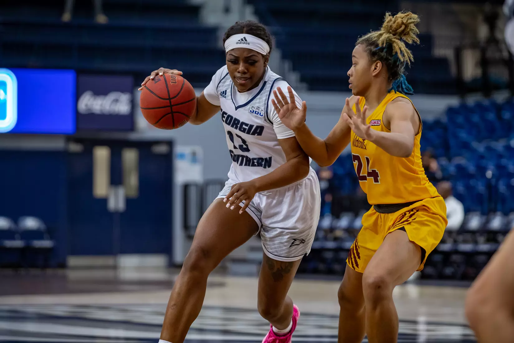 STATESBORO, GEORGIA - DECEMBER 19: Georgia Southern Women’s Basketball faces the Bethune-Cookman Wildcats at Hanner Fieldhouse on December 19, 2021 in Statesboro, Georgia