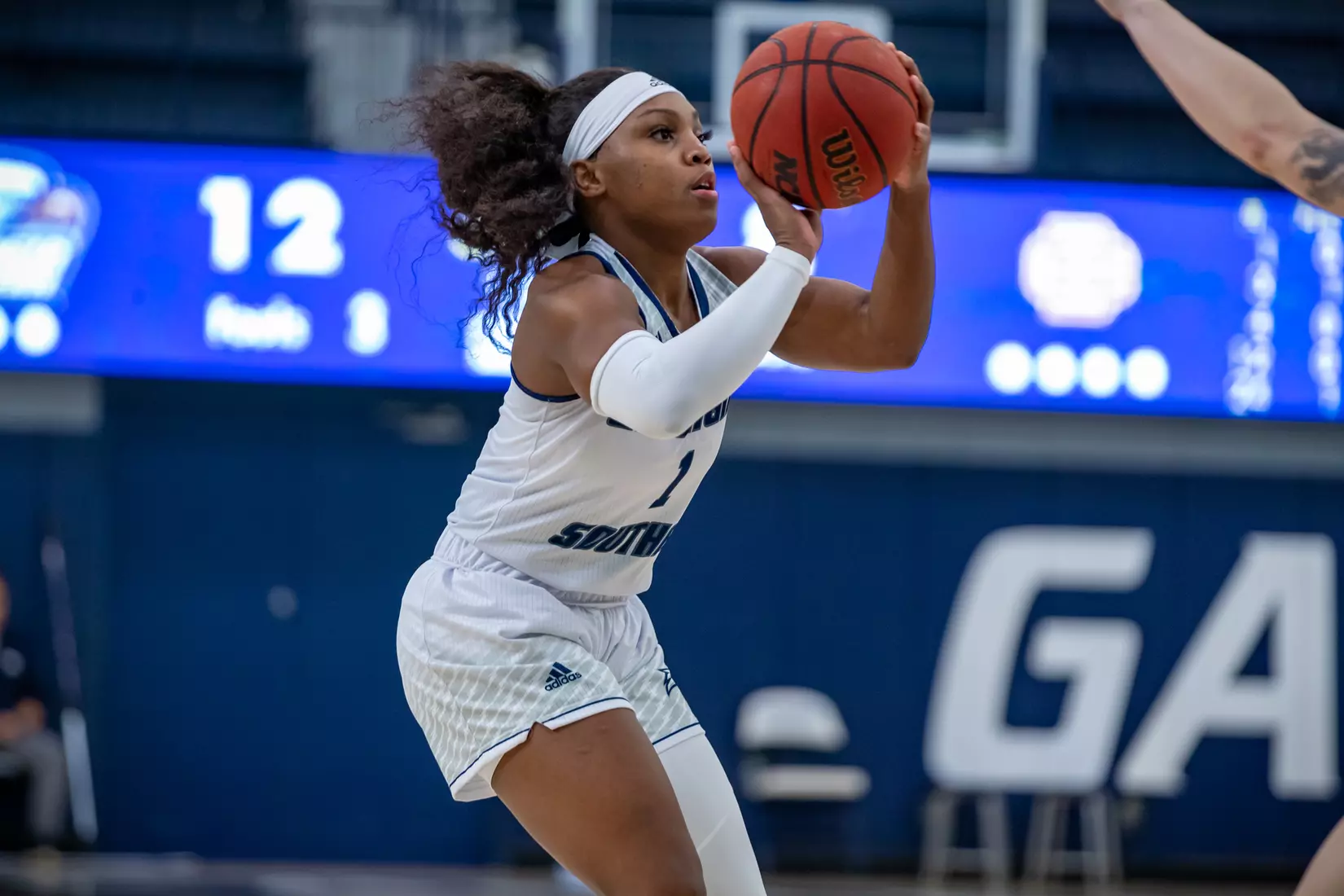 STATESBORO, GEORGIA - DECEMBER 19: Georgia Southern Women’s Basketball faces the Bethune-Cookman Wildcats at Hanner Fieldhouse on December 19, 2021 in Statesboro, Georgia