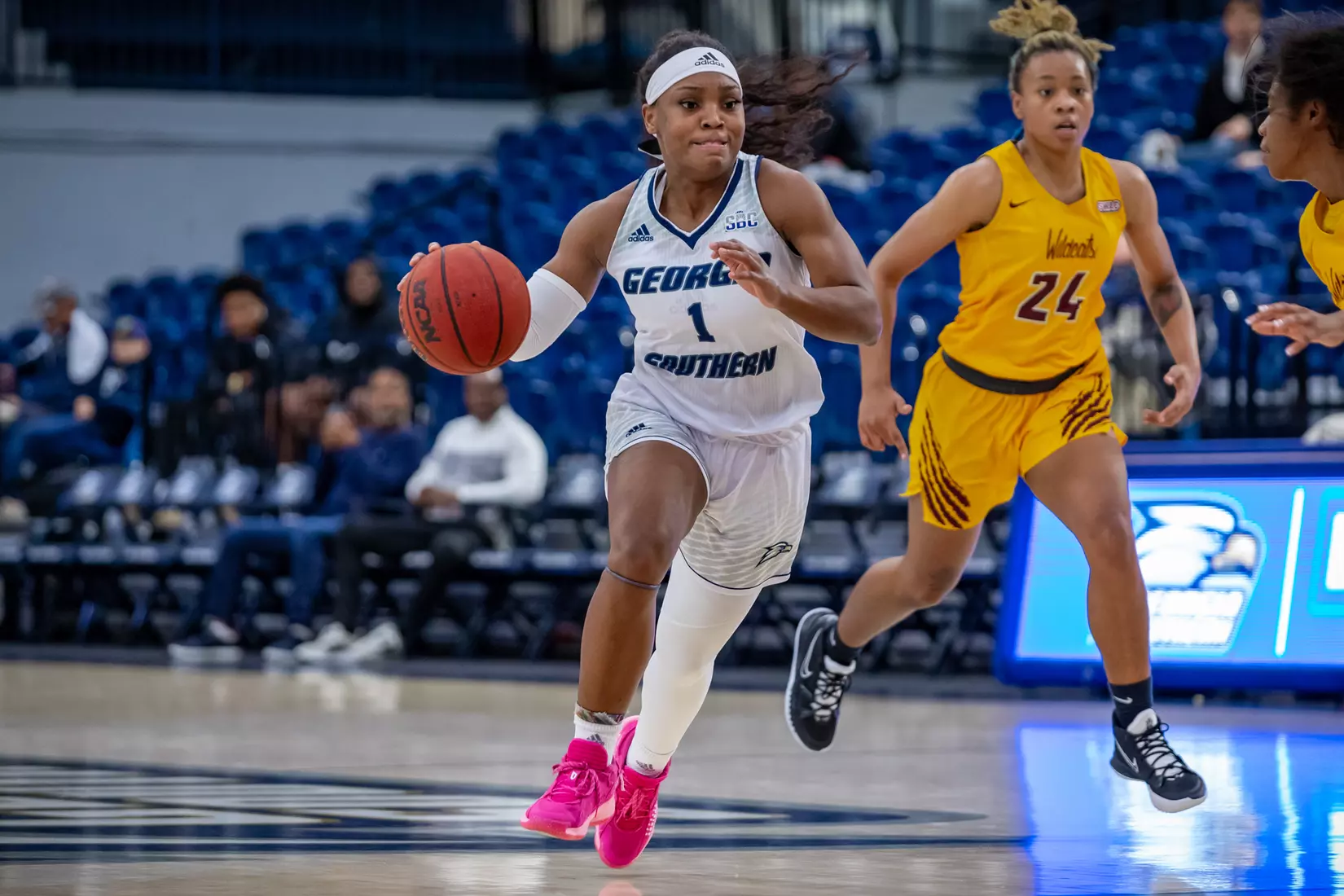 STATESBORO, GEORGIA - DECEMBER 19: Georgia Southern Women’s Basketball faces the Bethune-Cookman Wildcats at Hanner Fieldhouse on December 19, 2021 in Statesboro, Georgia