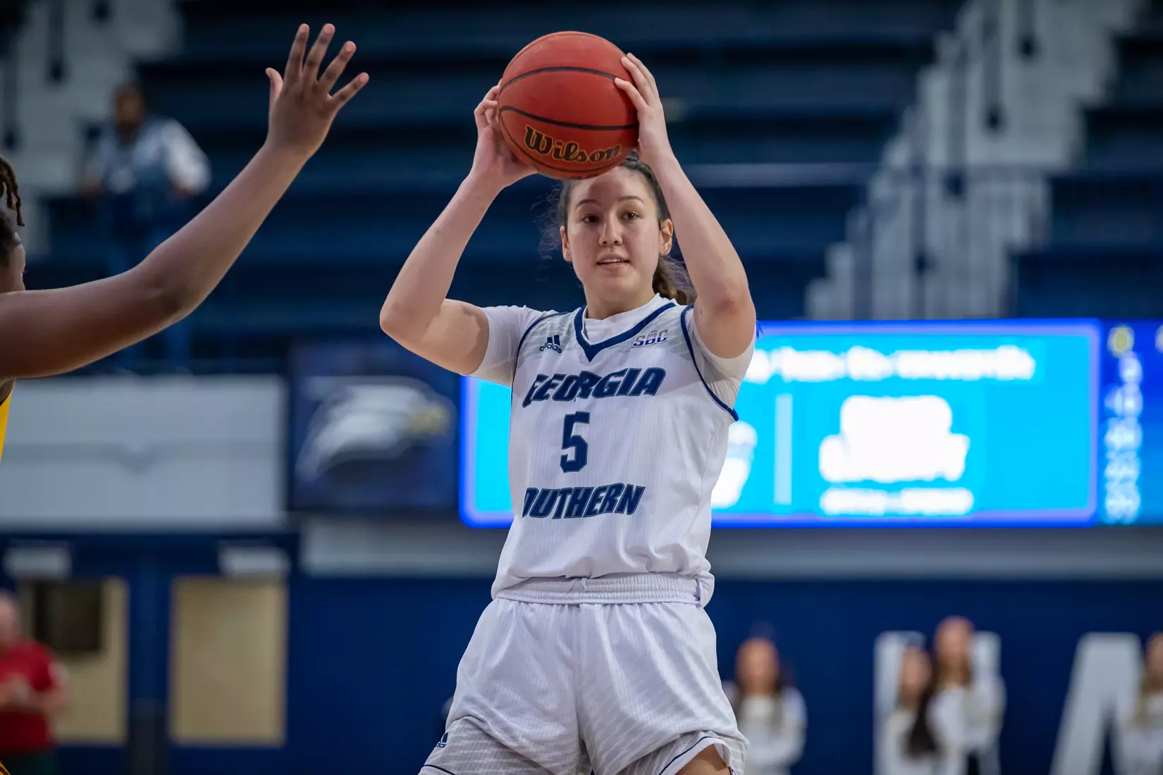 STATESBORO, GEORGIA - DECEMBER 19: Georgia Southern Women’s Basketball faces the Bethune-Cookman Wildcats at Hanner Fieldhouse on December 19, 2021 in Statesboro, Georgia