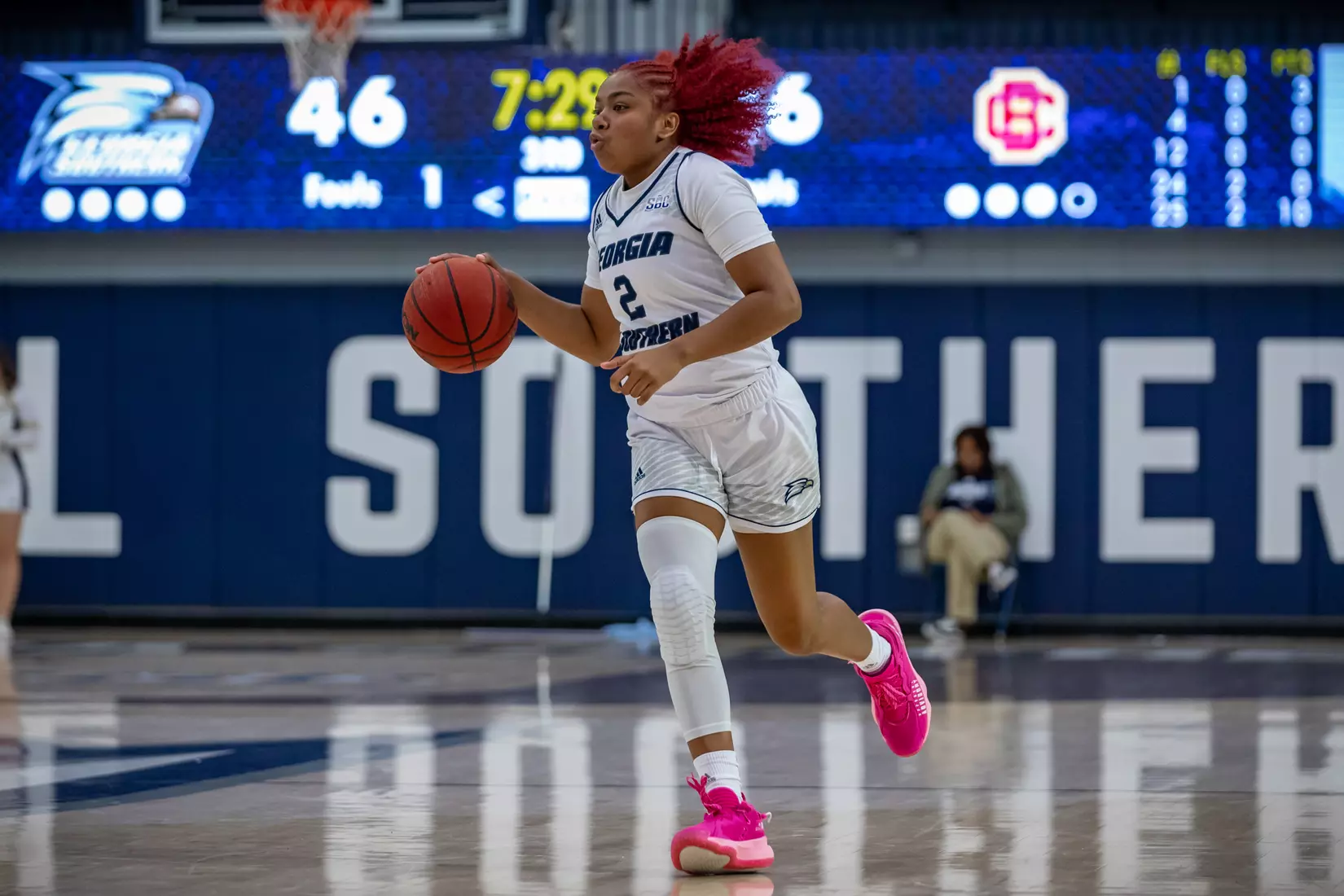 STATESBORO, GEORGIA - DECEMBER 19: Georgia Southern Women’s Basketball faces the Bethune-Cookman Wildcats at Hanner Fieldhouse on December 19, 2021 in Statesboro, Georgia