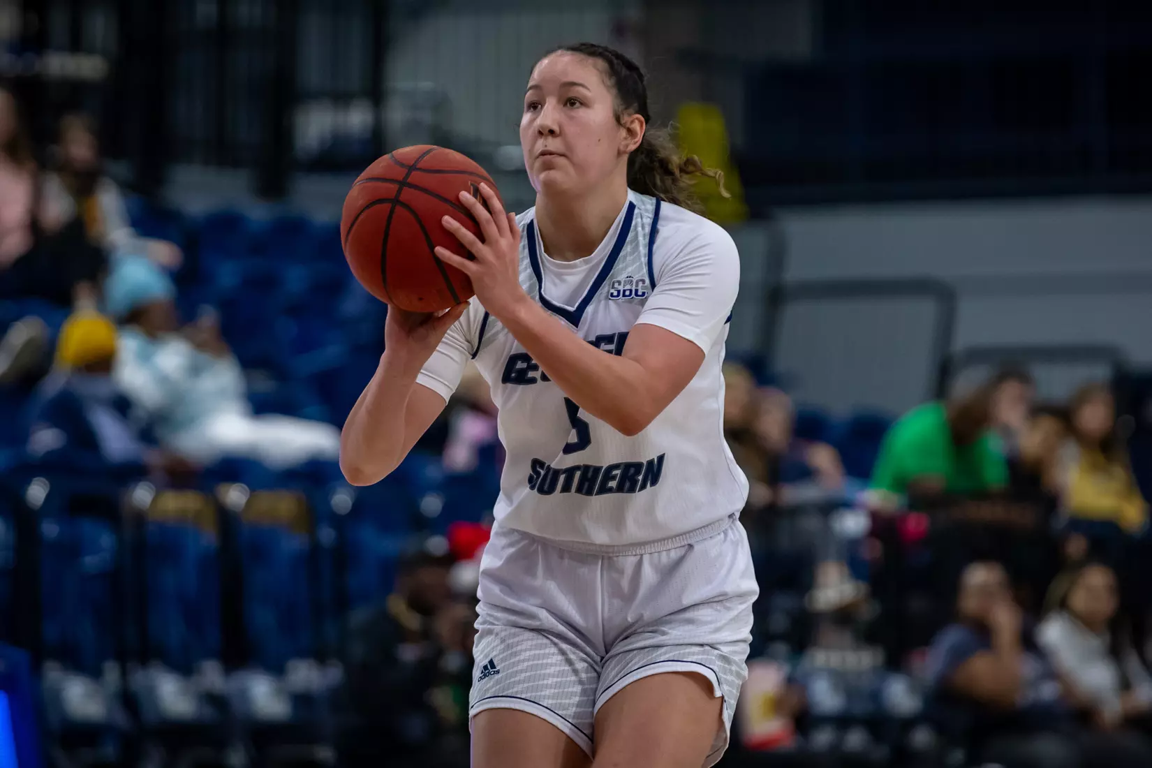 STATESBORO, GEORGIA - DECEMBER 19: Georgia Southern Women’s Basketball faces the Bethune-Cookman Wildcats at Hanner Fieldhouse on December 19, 2021 in Statesboro, Georgia