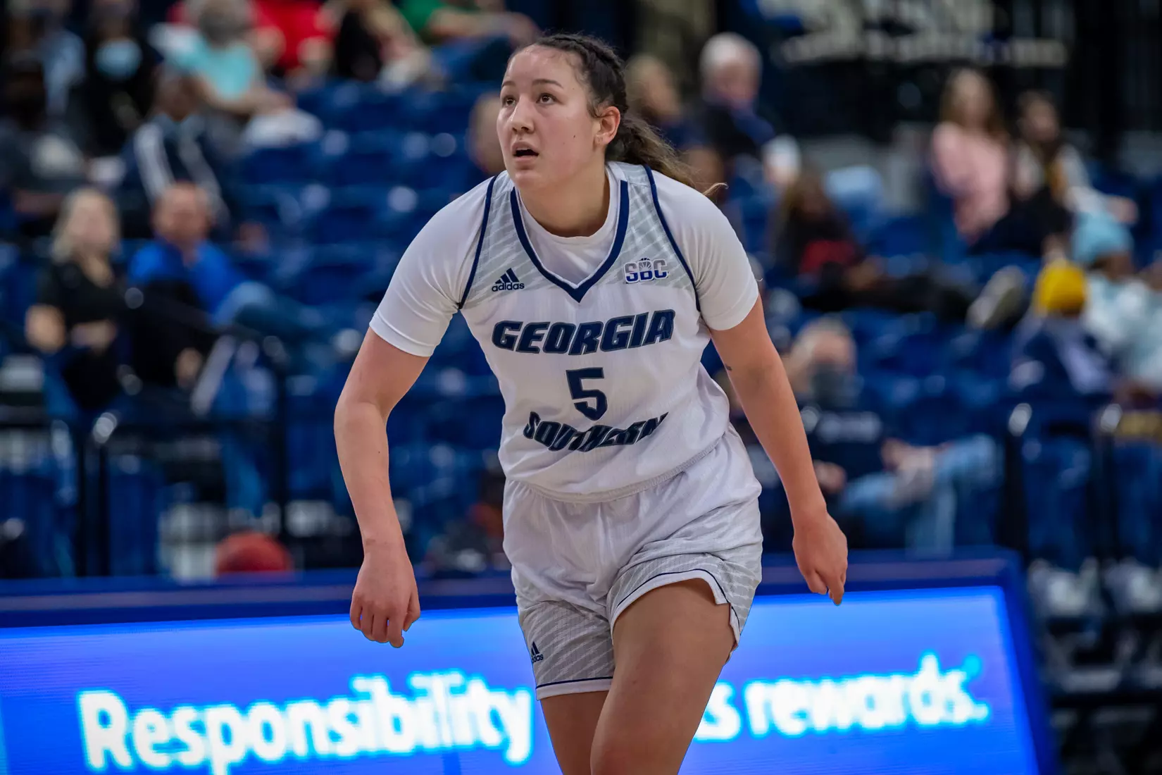 STATESBORO, GEORGIA - DECEMBER 19: Georgia Southern Women’s Basketball faces the Bethune-Cookman Wildcats at Hanner Fieldhouse on December 19, 2021 in Statesboro, Georgia