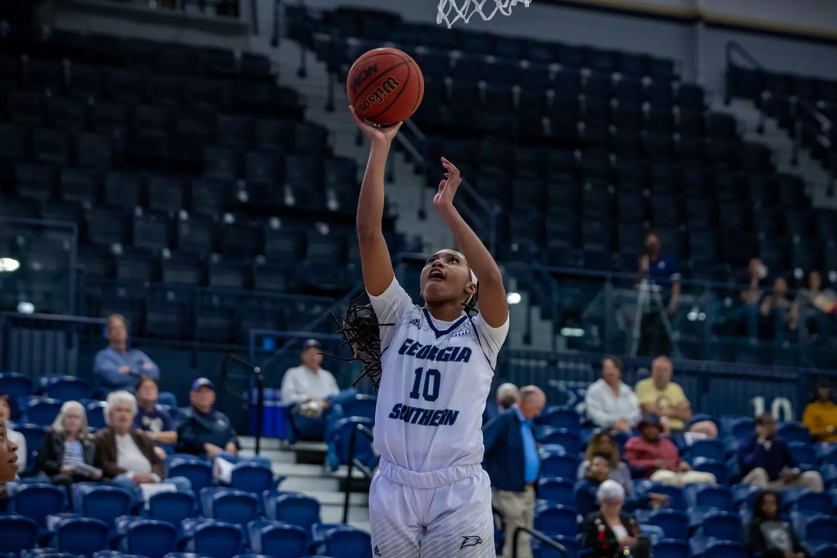 STATESBORO, GEORGIA - DECEMBER 19: Georgia Southern Women’s Basketball faces the Bethune-Cookman Wildcats at Hanner Fieldhouse on December 19, 2021 in Statesboro, Georgia