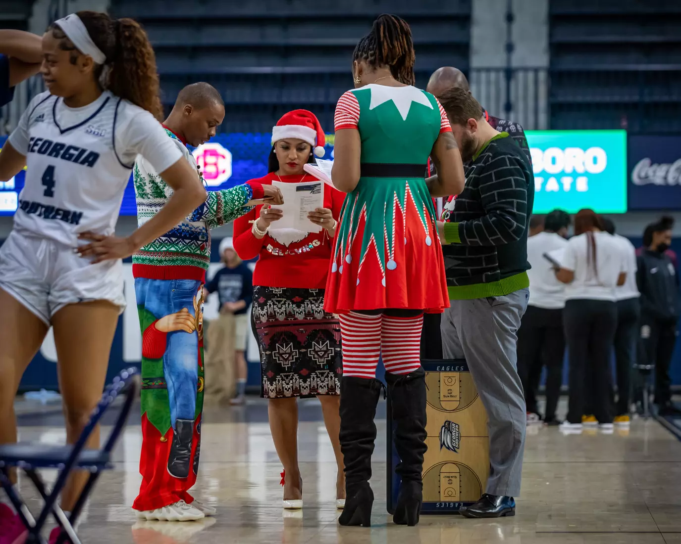 STATESBORO, GEORGIA - DECEMBER 19: Georgia Southern Women’s Basketball faces the Bethune-Cookman Wildcats at Hanner Fieldhouse on December 19, 2021 in Statesboro, Georgia