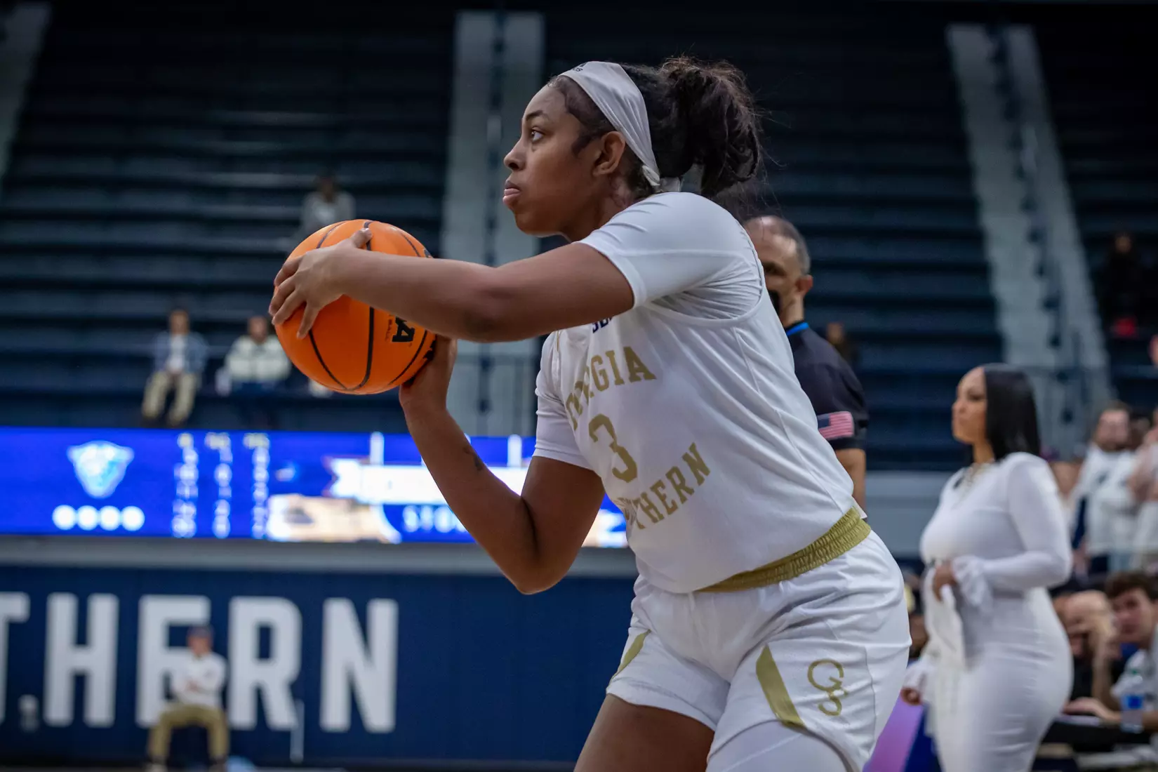 STATESBORO, GEORGIA - FEBRUARY 5: Georgia Southern Women’s Basketball faces the Georgia State Panthers at Hanner Fieldhouse on February 5, 2022 in Statesboro, Georgia