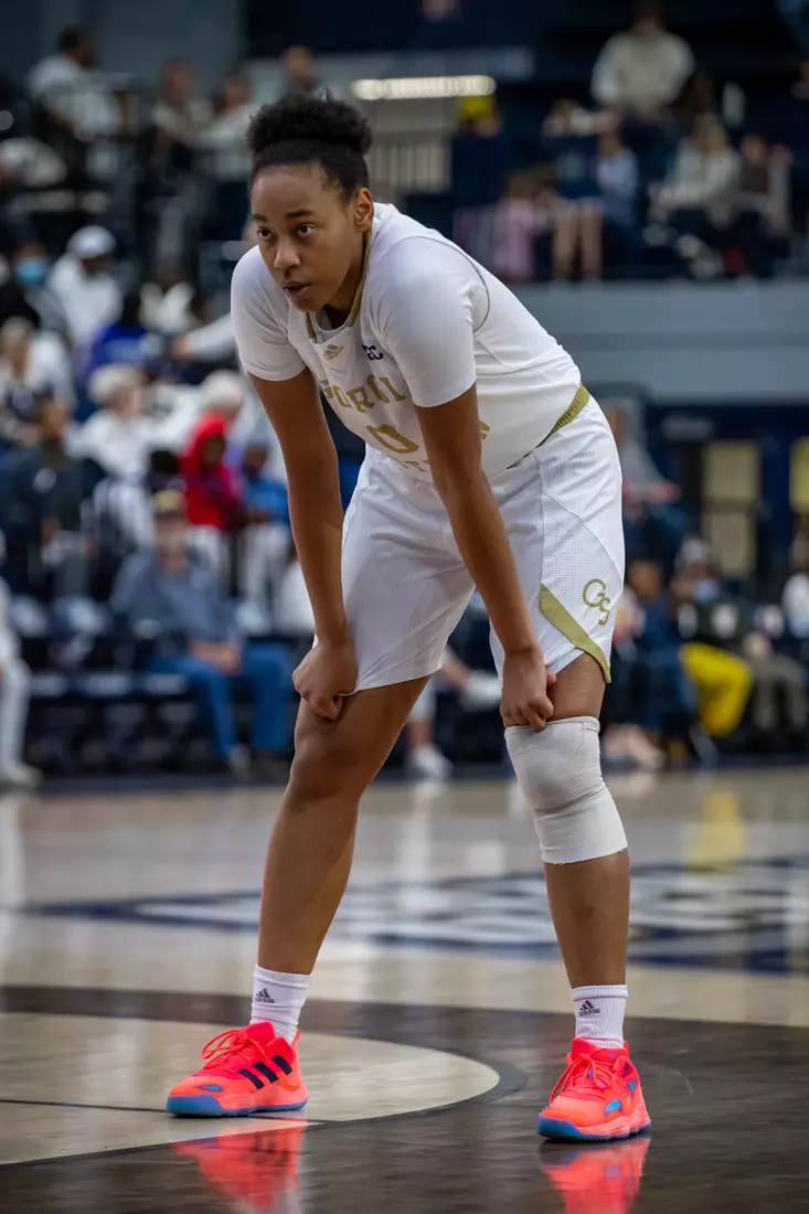 STATESBORO, GEORGIA - FEBRUARY 5: Georgia Southern Women’s Basketball faces the Georgia State Panthers at Hanner Fieldhouse on February 5, 2022 in Statesboro, Georgia