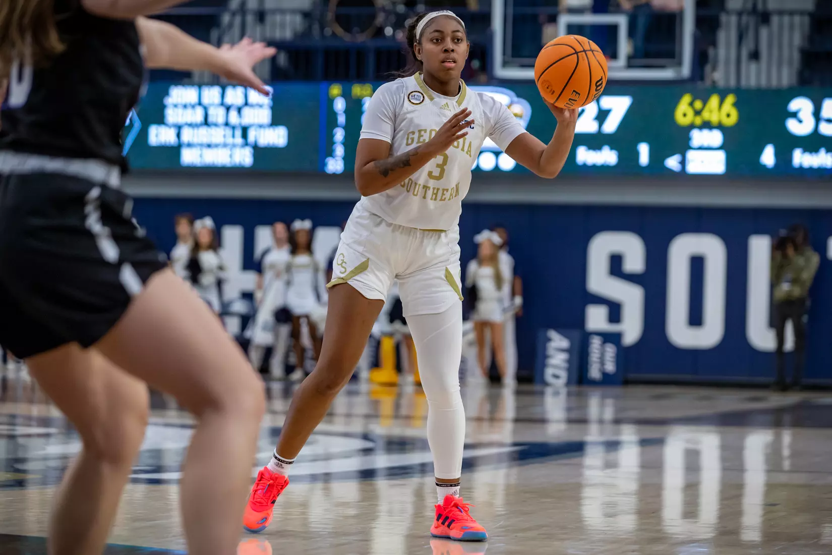 STATESBORO, GEORGIA - FEBRUARY 5: Georgia Southern Women’s Basketball faces the Georgia State Panthers at Hanner Fieldhouse on February 5, 2022 in Statesboro, Georgia