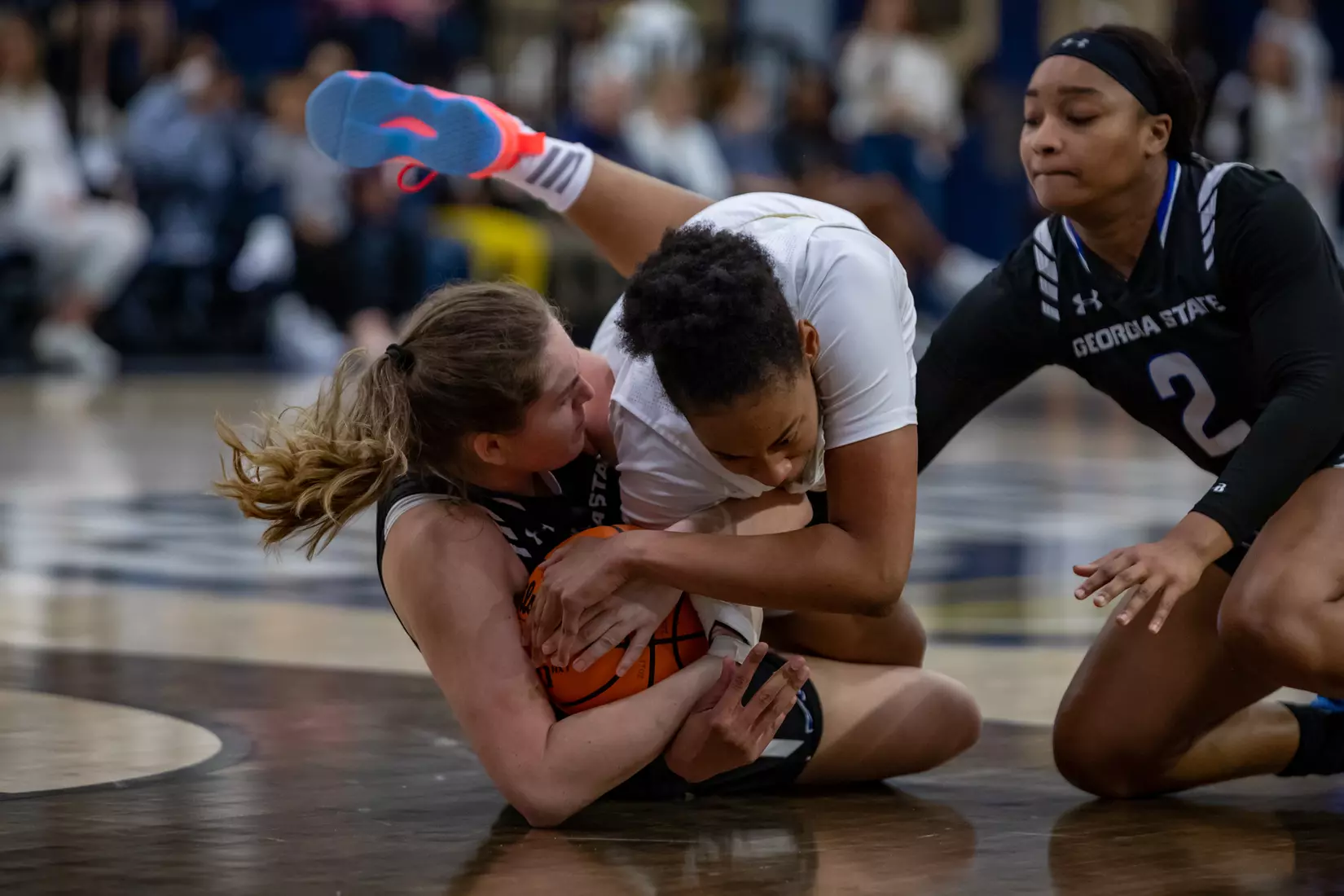 STATESBORO, GEORGIA - FEBRUARY 5: Georgia Southern Women’s Basketball faces the Georgia State Panthers at Hanner Fieldhouse on February 5, 2022 in Statesboro, Georgia