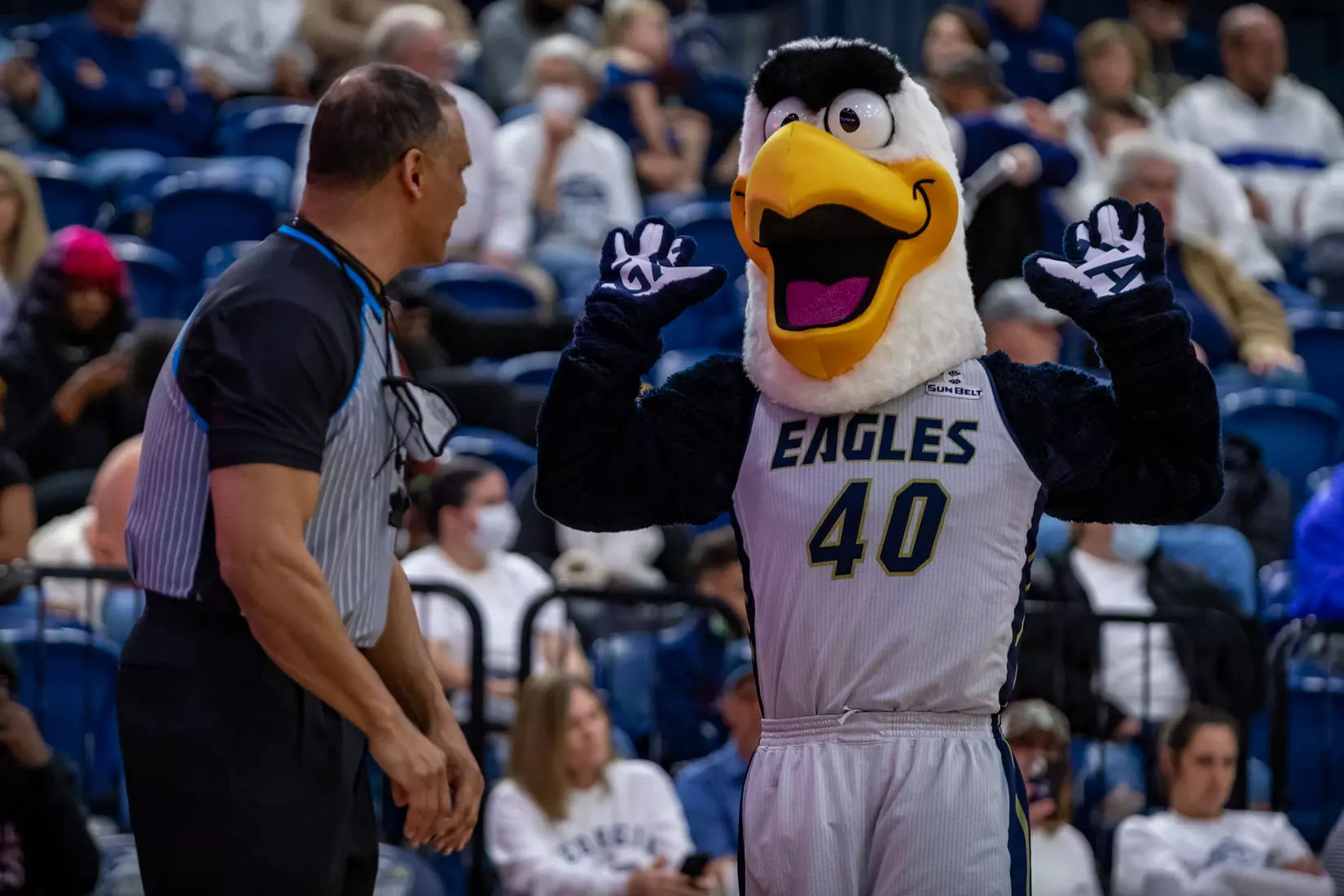 STATESBORO, GEORGIA - FEBRUARY 5: Georgia Southern Women’s Basketball faces the Georgia State Panthers at Hanner Fieldhouse on February 5, 2022 in Statesboro, Georgia