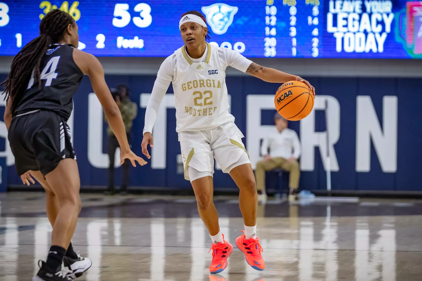 STATESBORO, GEORGIA - FEBRUARY 5: Georgia Southern Women’s Basketball faces the Georgia State Panthers at Hanner Fieldhouse on February 5, 2022 in Statesboro, Georgia