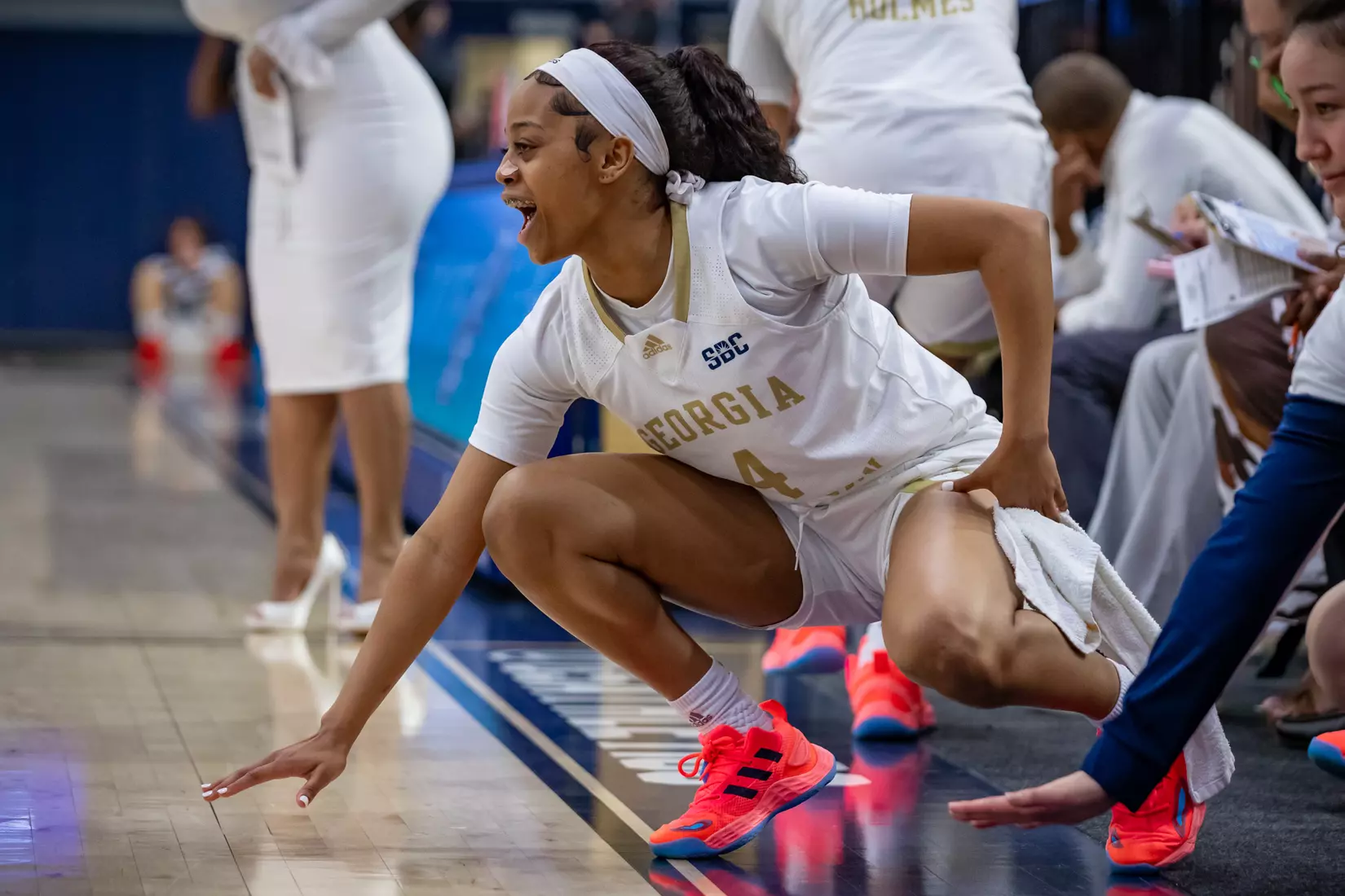 STATESBORO, GEORGIA - FEBRUARY 5: Georgia Southern Women’s Basketball faces the Georgia State Panthers at Hanner Fieldhouse on February 5, 2022 in Statesboro, Georgia
