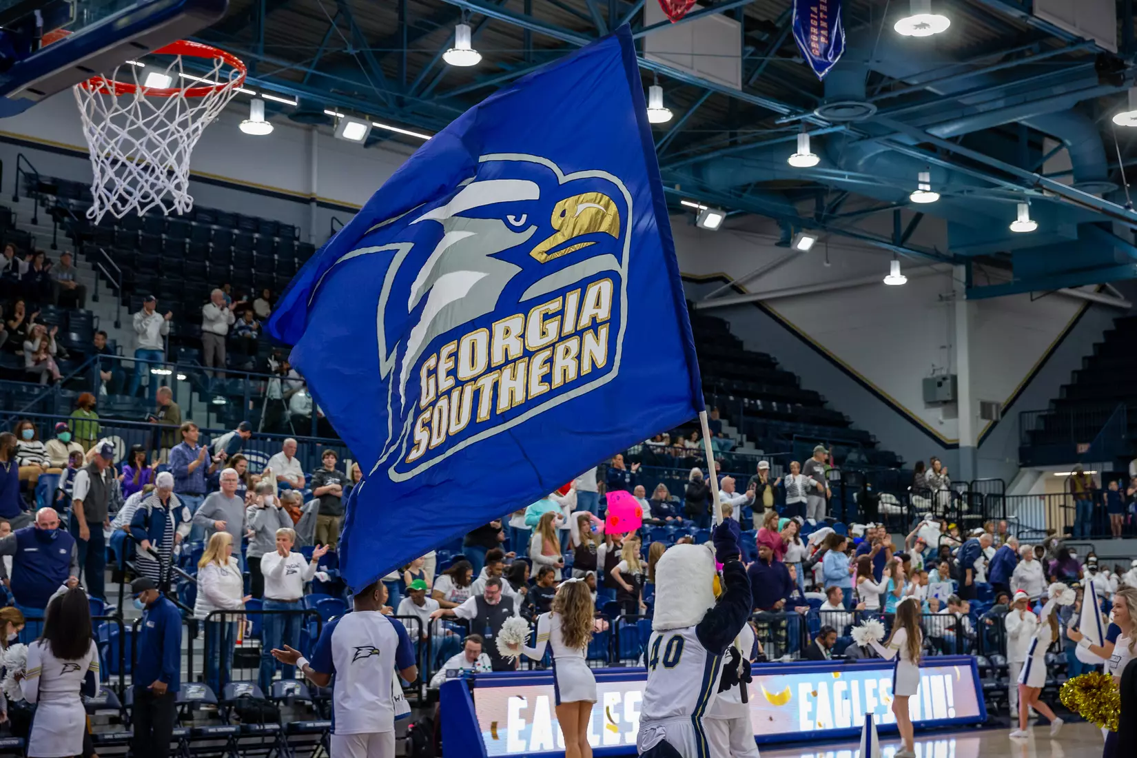 STATESBORO, GEORGIA - FEBRUARY 5: Georgia Southern Women’s Basketball faces the Georgia State Panthers at Hanner Fieldhouse on February 5, 2022 in Statesboro, Georgia