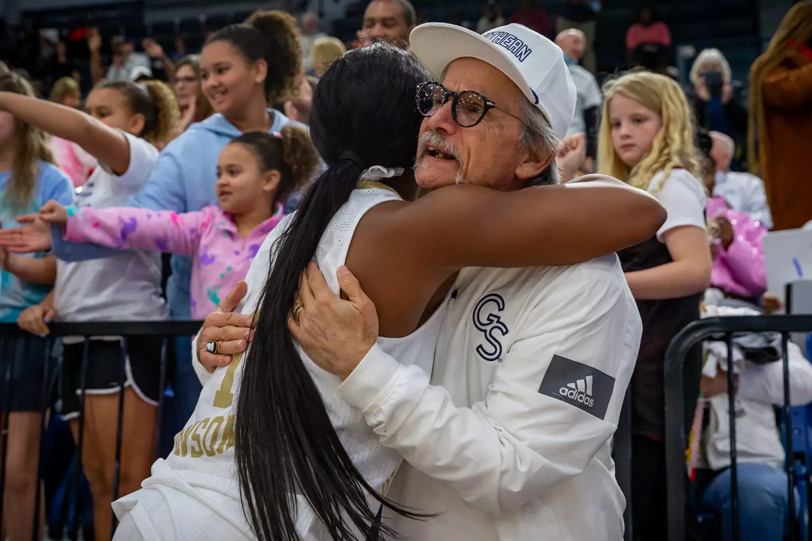 STATESBORO, GEORGIA - FEBRUARY 5: Georgia Southern Women’s Basketball faces the Georgia State Panthers at Hanner Fieldhouse on February 5, 2022 in Statesboro, Georgia