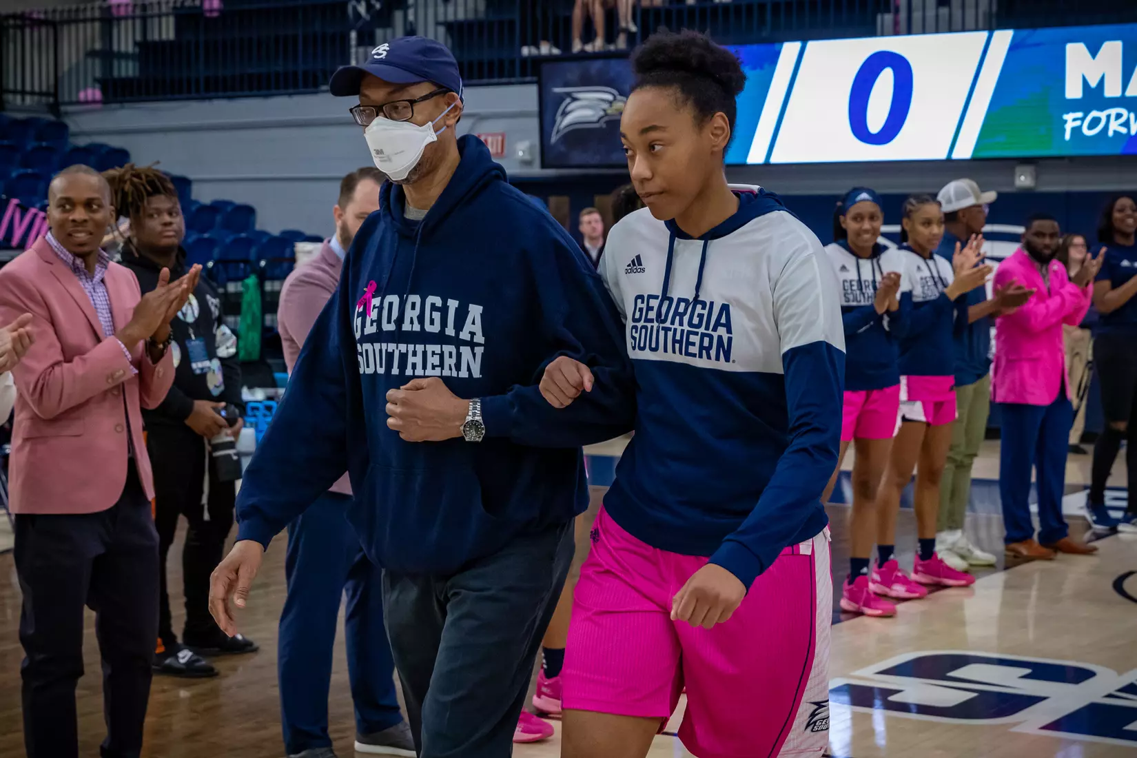 STATESBORO, GEORGIA - FEBRUARY 12: Georgia Southern Women’s Basketball faces the Coastal Carolina Chanticleers at Hanner Fieldhouse on February 12, 2022 in Statesboro, Georgia