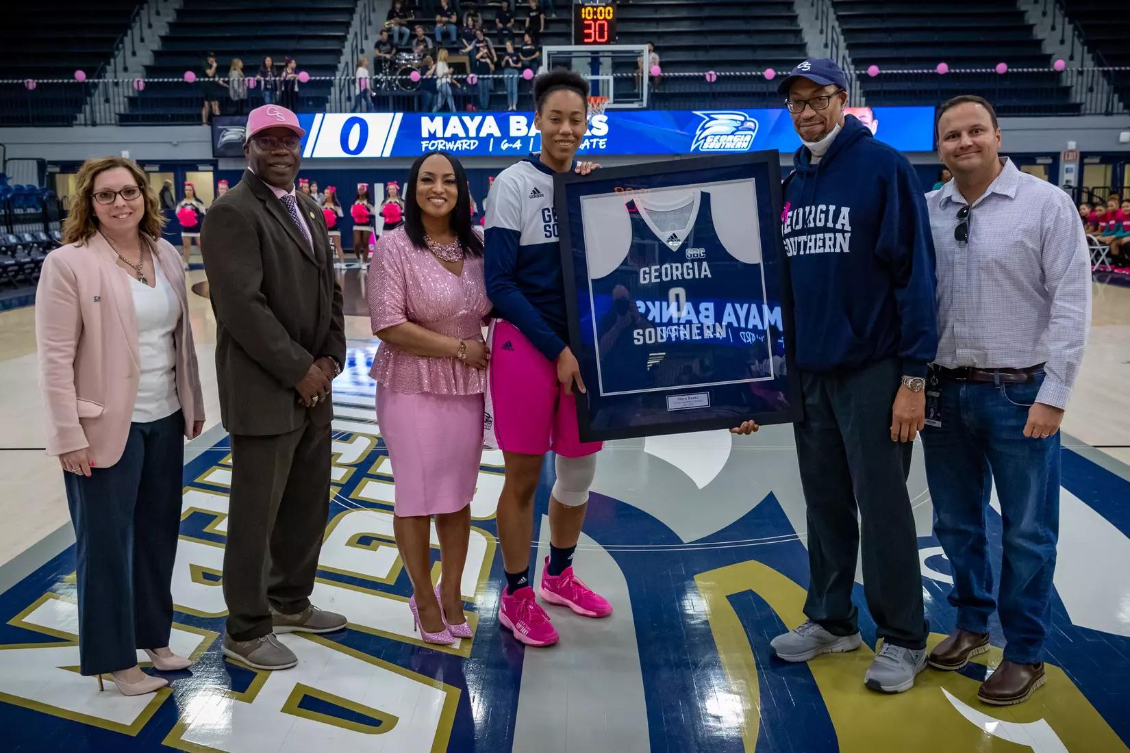 STATESBORO, GEORGIA - FEBRUARY 12: Georgia Southern Women’s Basketball faces the Coastal Carolina Chanticleers at Hanner Fieldhouse on February 12, 2022 in Statesboro, Georgia