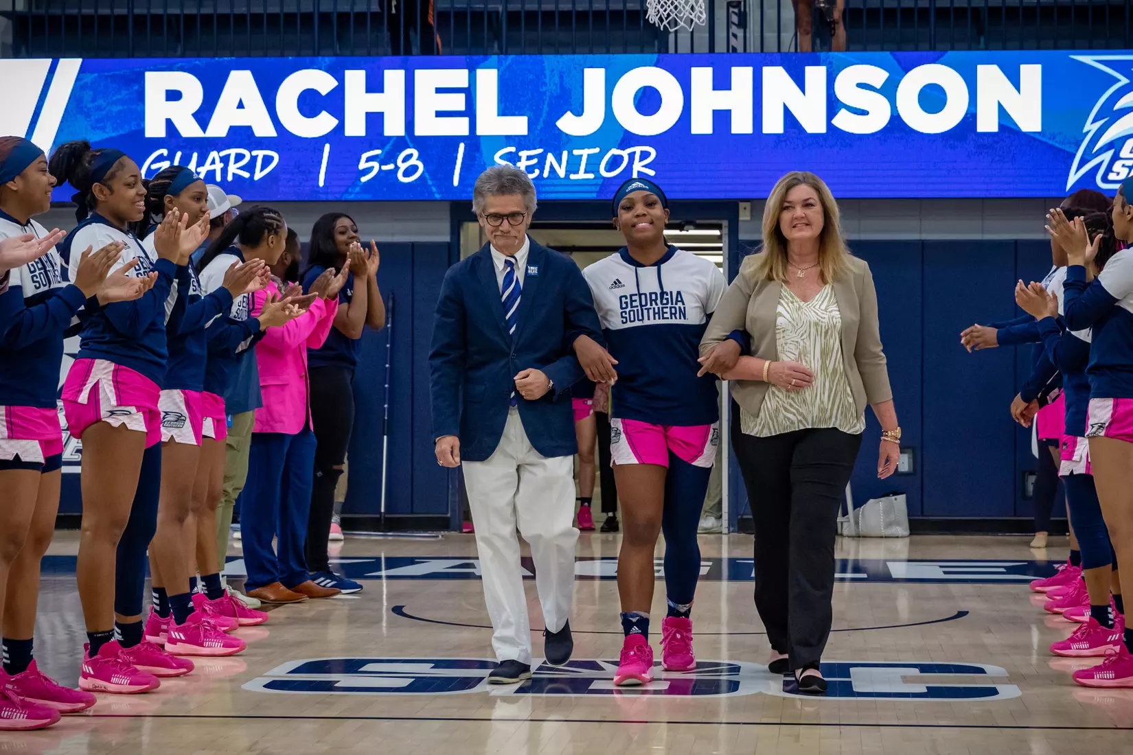 STATESBORO, GEORGIA - FEBRUARY 12: Georgia Southern Women’s Basketball faces the Coastal Carolina Chanticleers at Hanner Fieldhouse on February 12, 2022 in Statesboro, Georgia