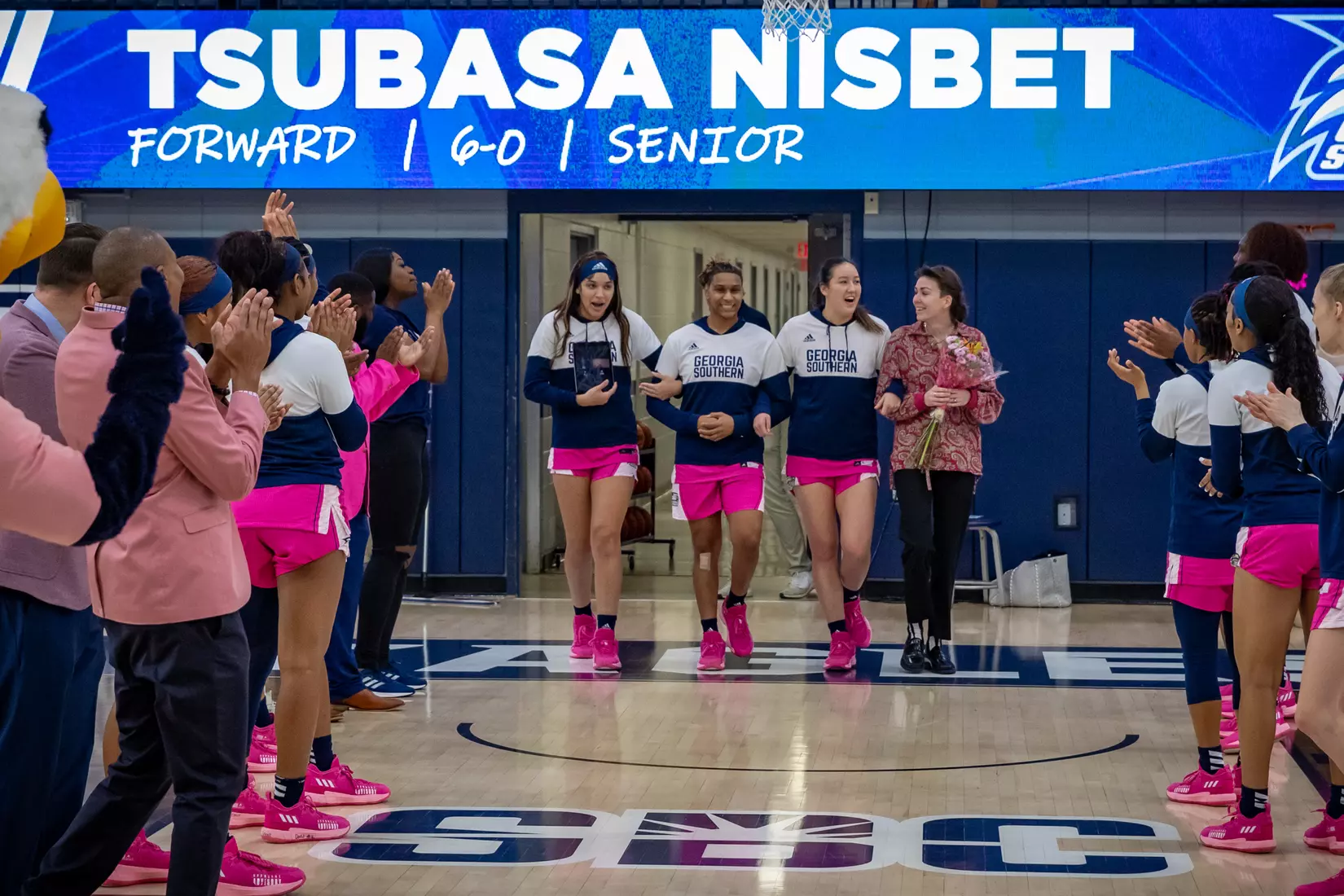 STATESBORO, GEORGIA - FEBRUARY 12: Georgia Southern Women’s Basketball faces the Coastal Carolina Chanticleers at Hanner Fieldhouse on February 12, 2022 in Statesboro, Georgia