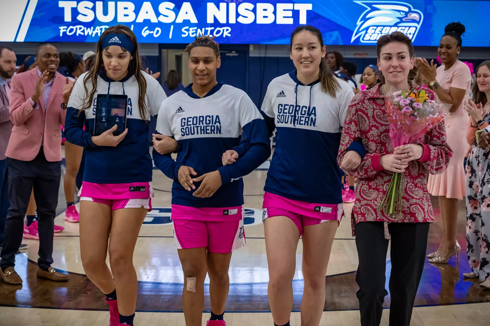 STATESBORO, GEORGIA - FEBRUARY 12: Georgia Southern Women’s Basketball faces the Coastal Carolina Chanticleers at Hanner Fieldhouse on February 12, 2022 in Statesboro, Georgia