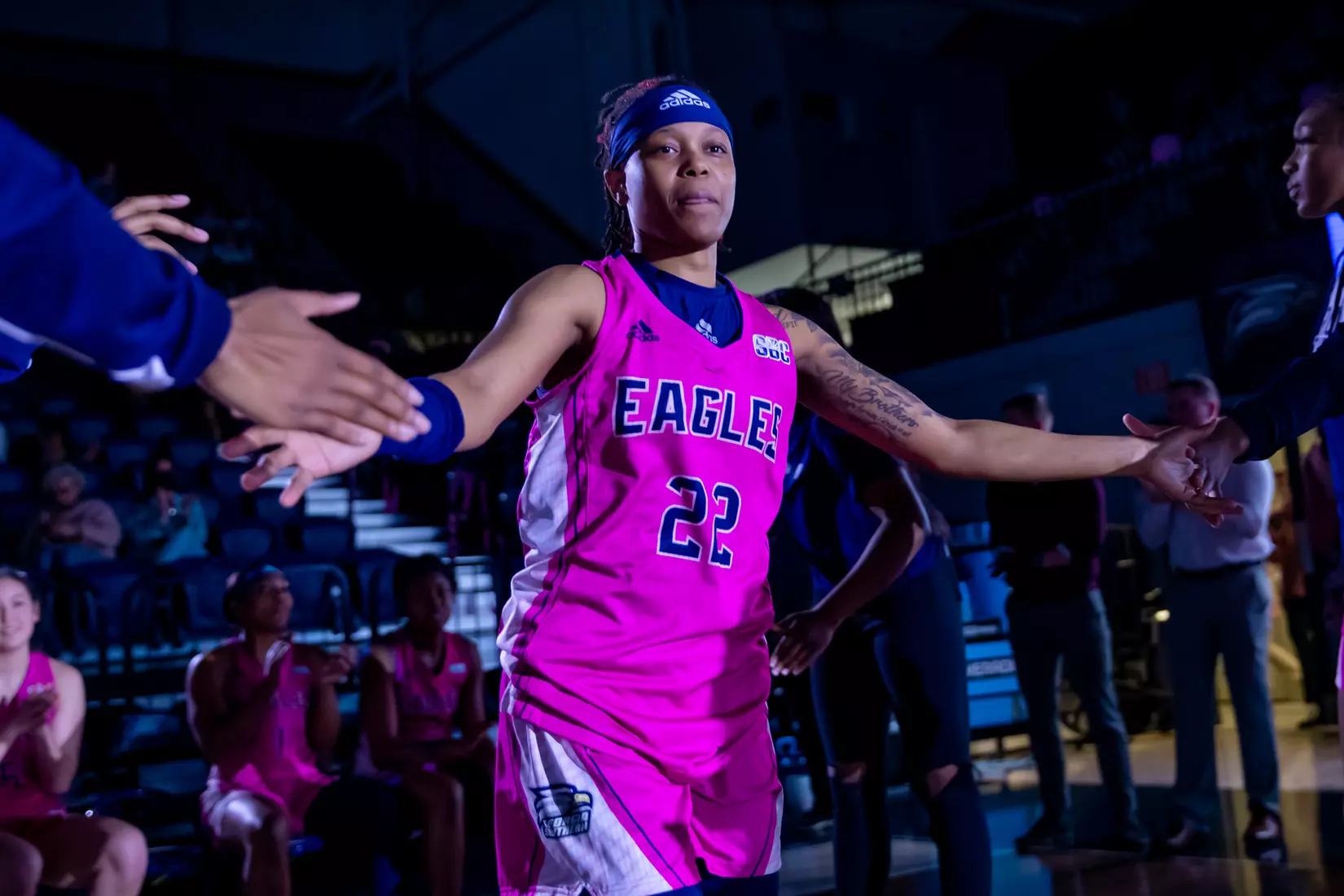 STATESBORO, GEORGIA - FEBRUARY 12: Georgia Southern Women’s Basketball faces the Coastal Carolina Chanticleers at Hanner Fieldhouse on February 12, 2022 in Statesboro, Georgia