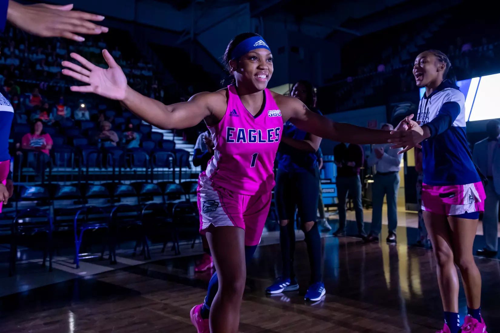 STATESBORO, GEORGIA - FEBRUARY 12: Georgia Southern Women’s Basketball faces the Coastal Carolina Chanticleers at Hanner Fieldhouse on February 12, 2022 in Statesboro, Georgia