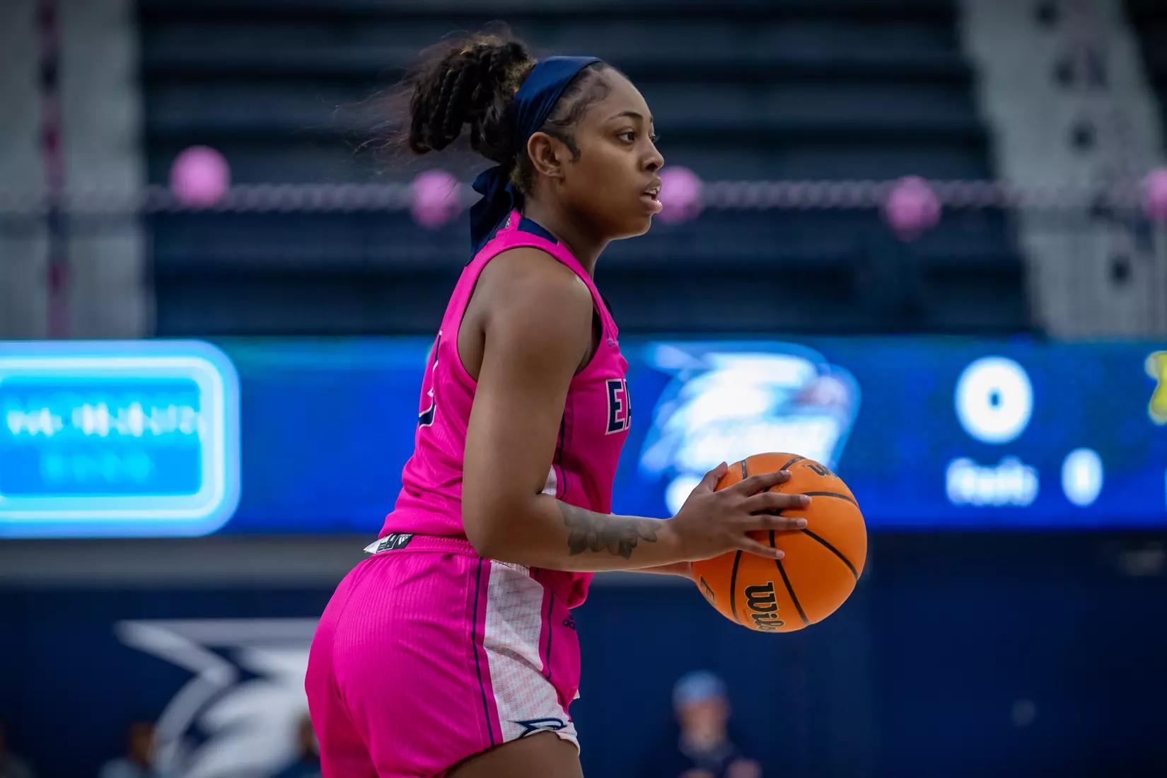 STATESBORO, GEORGIA - FEBRUARY 12: Georgia Southern Women’s Basketball faces the Coastal Carolina Chanticleers at Hanner Fieldhouse on February 12, 2022 in Statesboro, Georgia