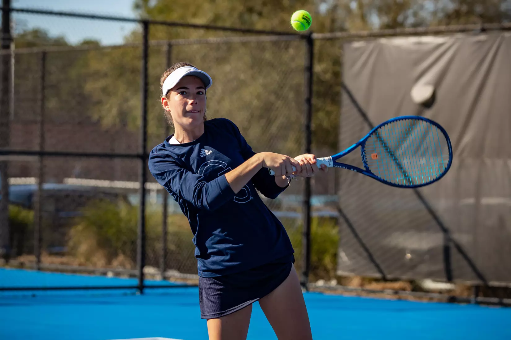 STATESBORO, GEORGIA - FEBRUARY 9: Georgia Southern Women’s Tennis faces College of Charleston at the Wallis Tennis Center February 9, 2022 in Statesboro, Georgia