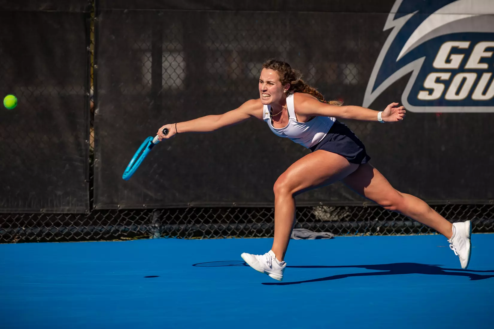 STATESBORO, GEORGIA - FEBRUARY 9: Georgia Southern Women’s Tennis faces College of Charleston at the Wallis Tennis Center February 9, 2022 in Statesboro, Georgia