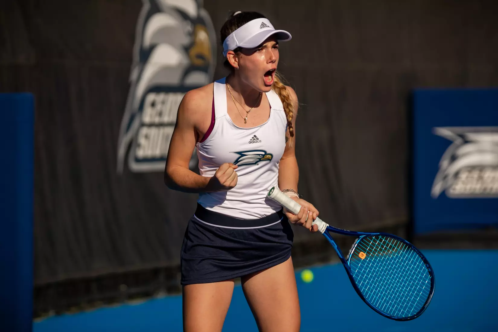 STATESBORO, GEORGIA - FEBRUARY 9: Georgia Southern Women’s Tennis faces College of Charleston at the Wallis Tennis Center February 9, 2022 in Statesboro, Georgia