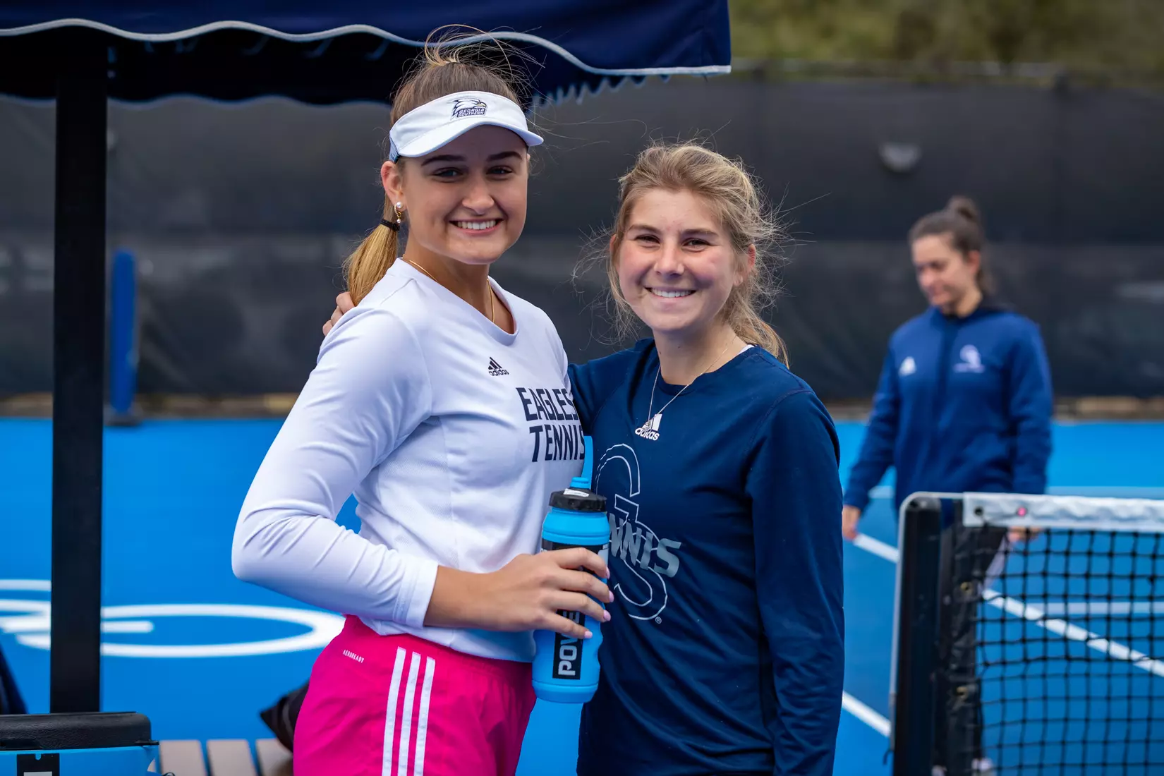 STATESBORO, GEORGIA - FEBRUARY 13: Georgia Southern Women’s Tennis faces the South Carolina State Bulldogs at the Wallis Tennis Center on February 13, 2022 in Statesboro, Georgia